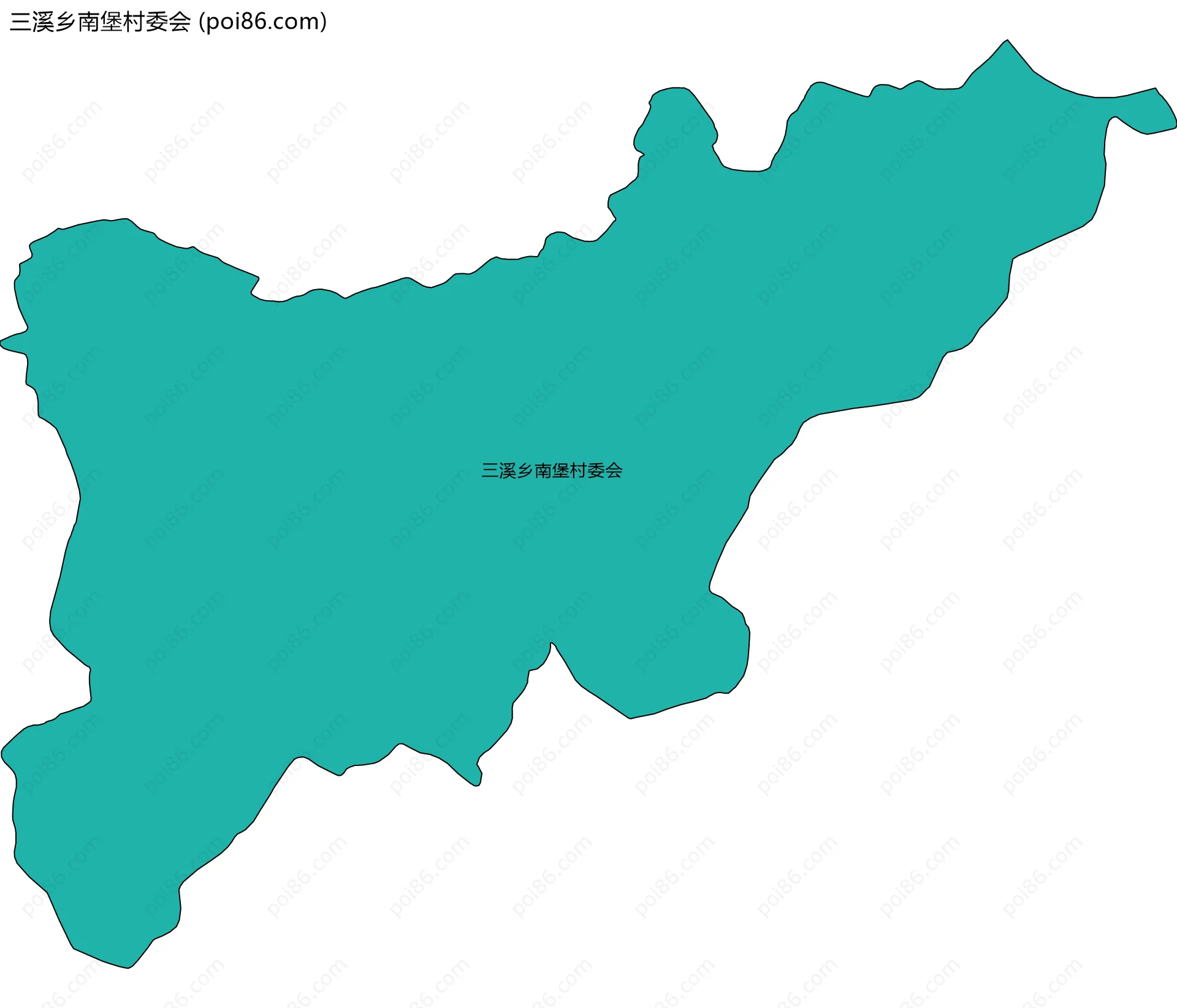 三溪乡南堡村委会边界地图