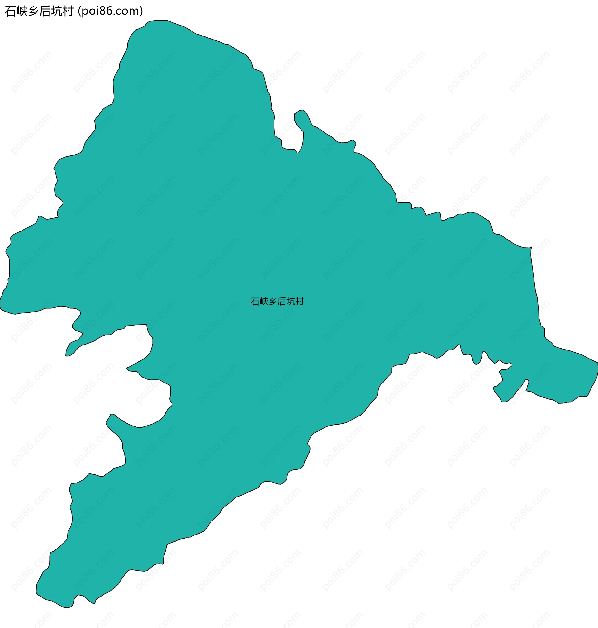 石峡乡后坑村边界地图