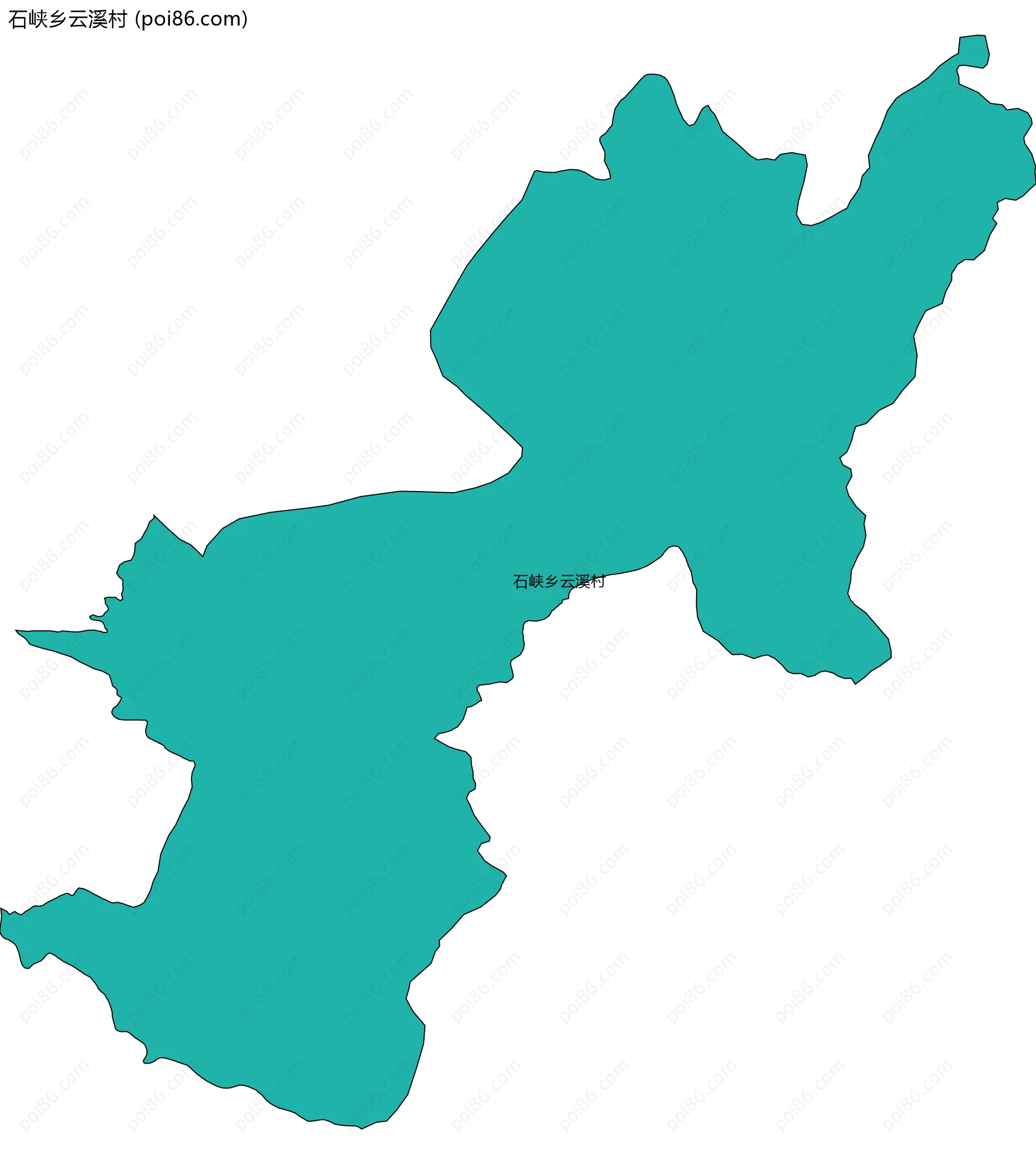 石峡乡云溪村边界地图