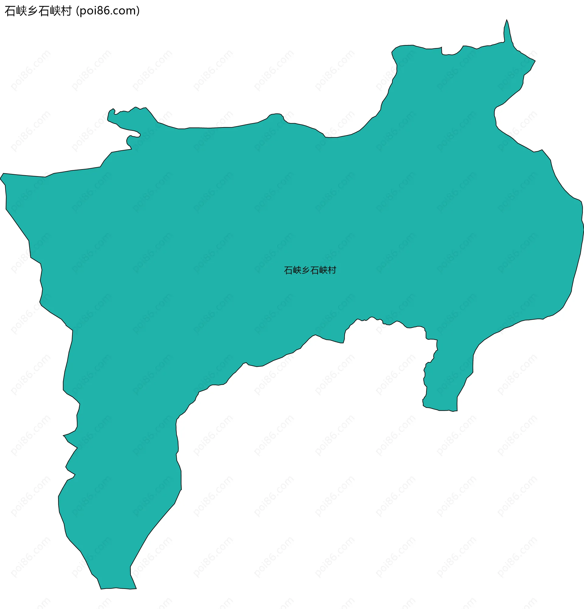 石峡乡石峡村边界地图