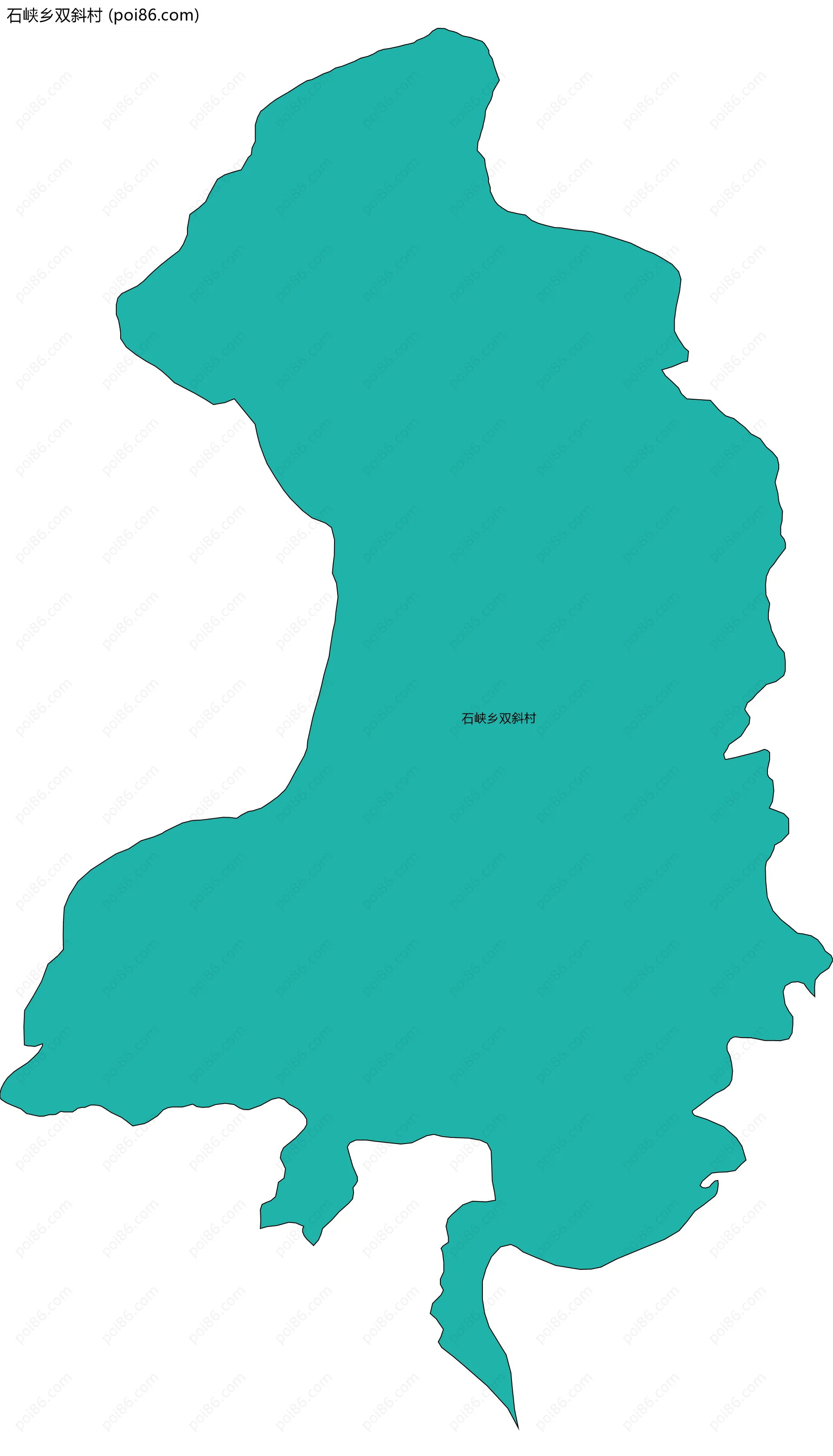 石峡乡双斜村边界地图