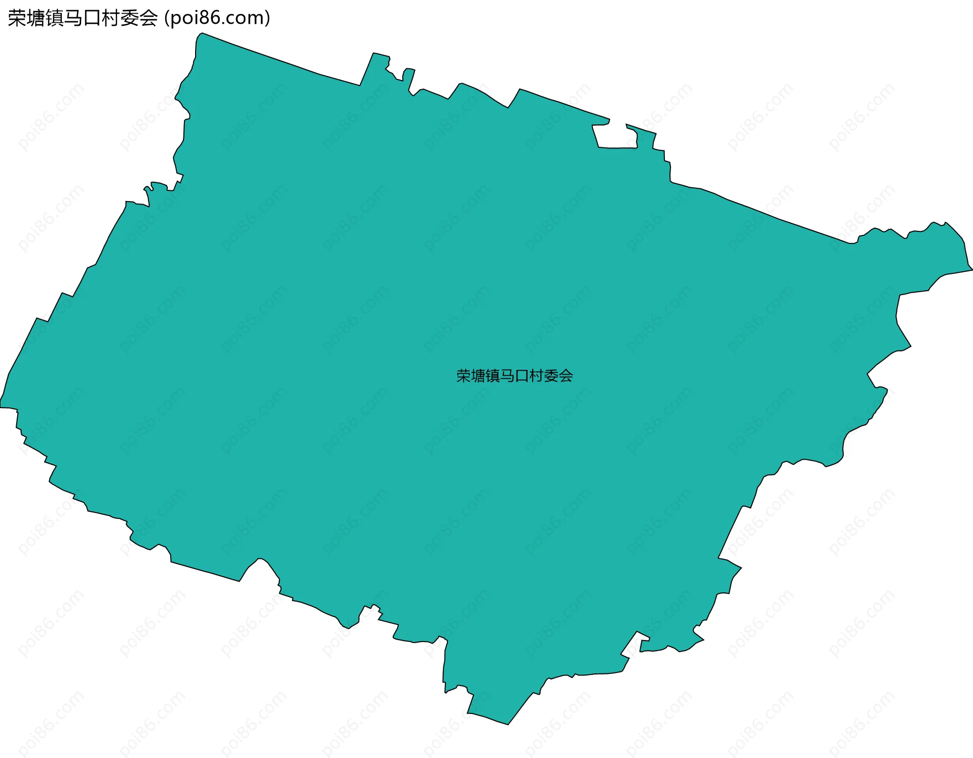 荣塘镇马口村委会边界地图