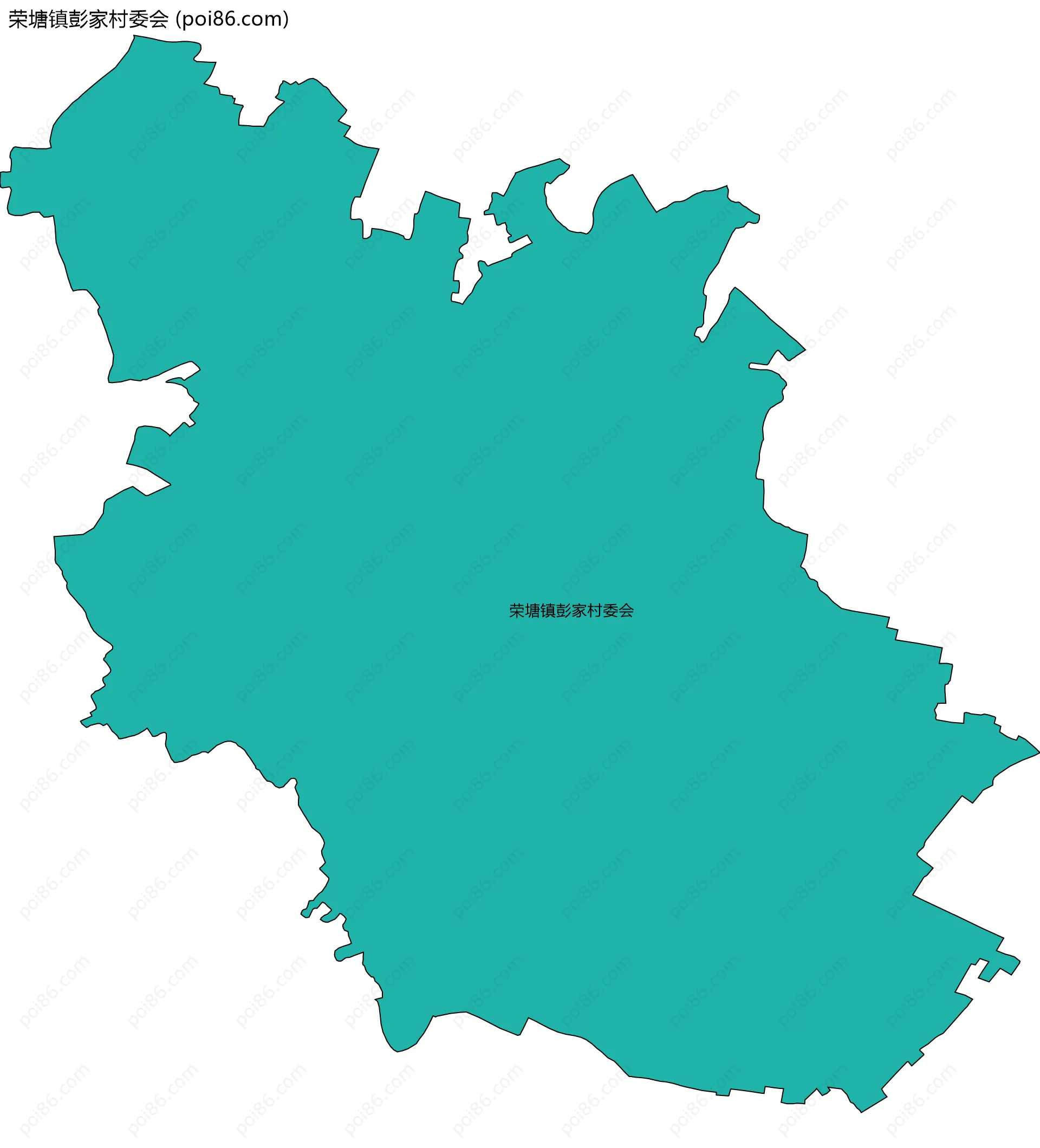 荣塘镇彭家村委会边界地图