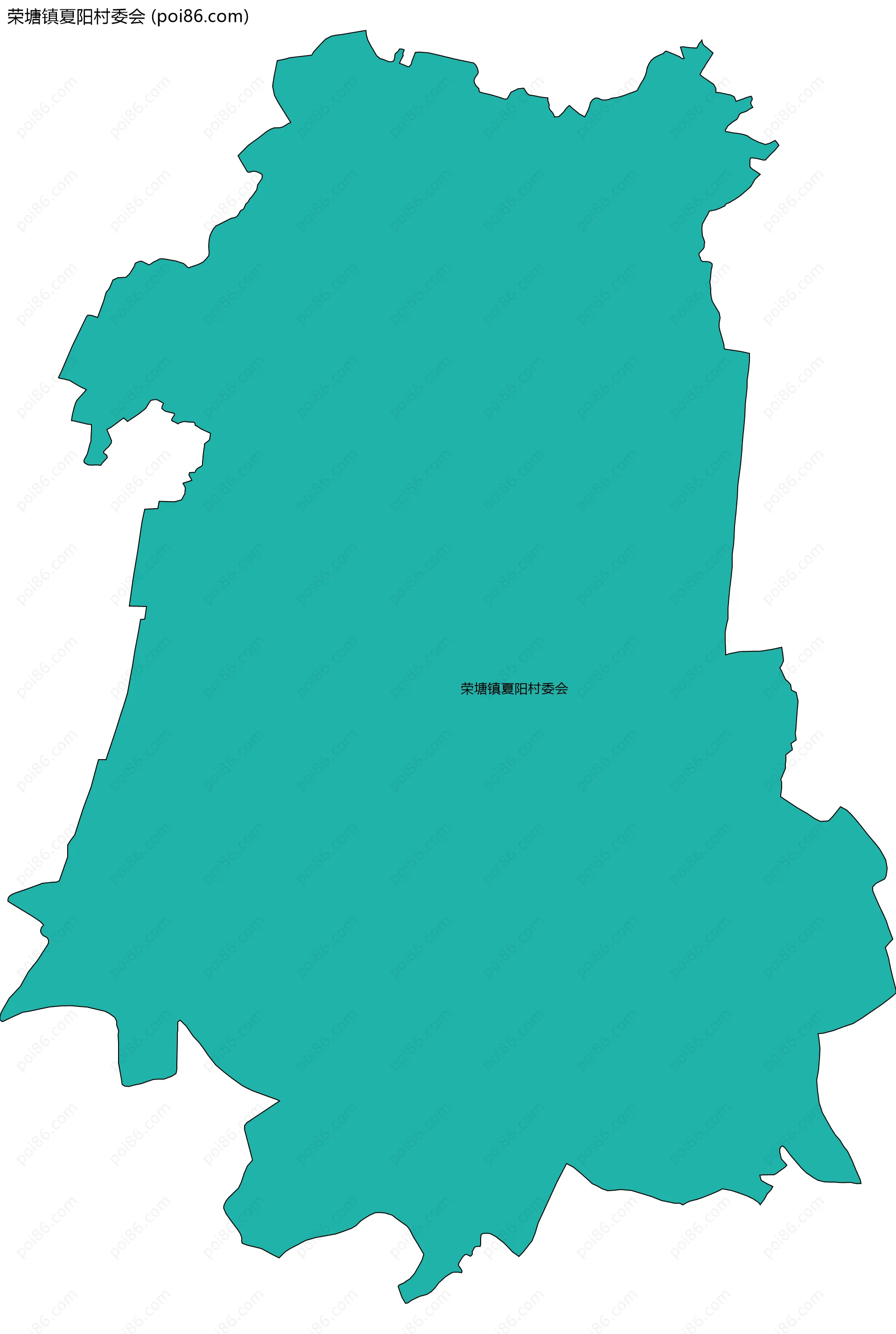 荣塘镇夏阳村委会边界地图