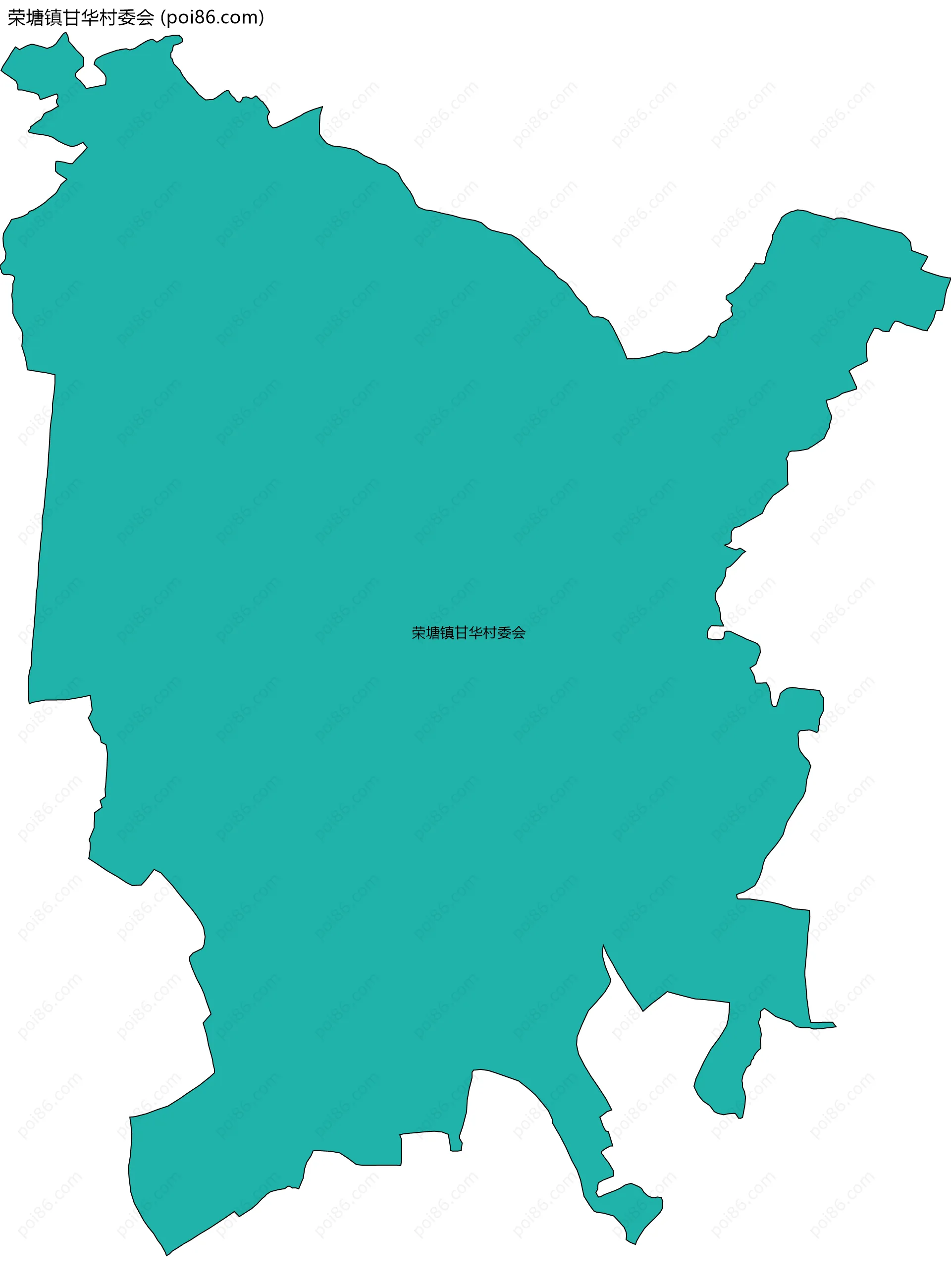 荣塘镇甘华村委会边界地图