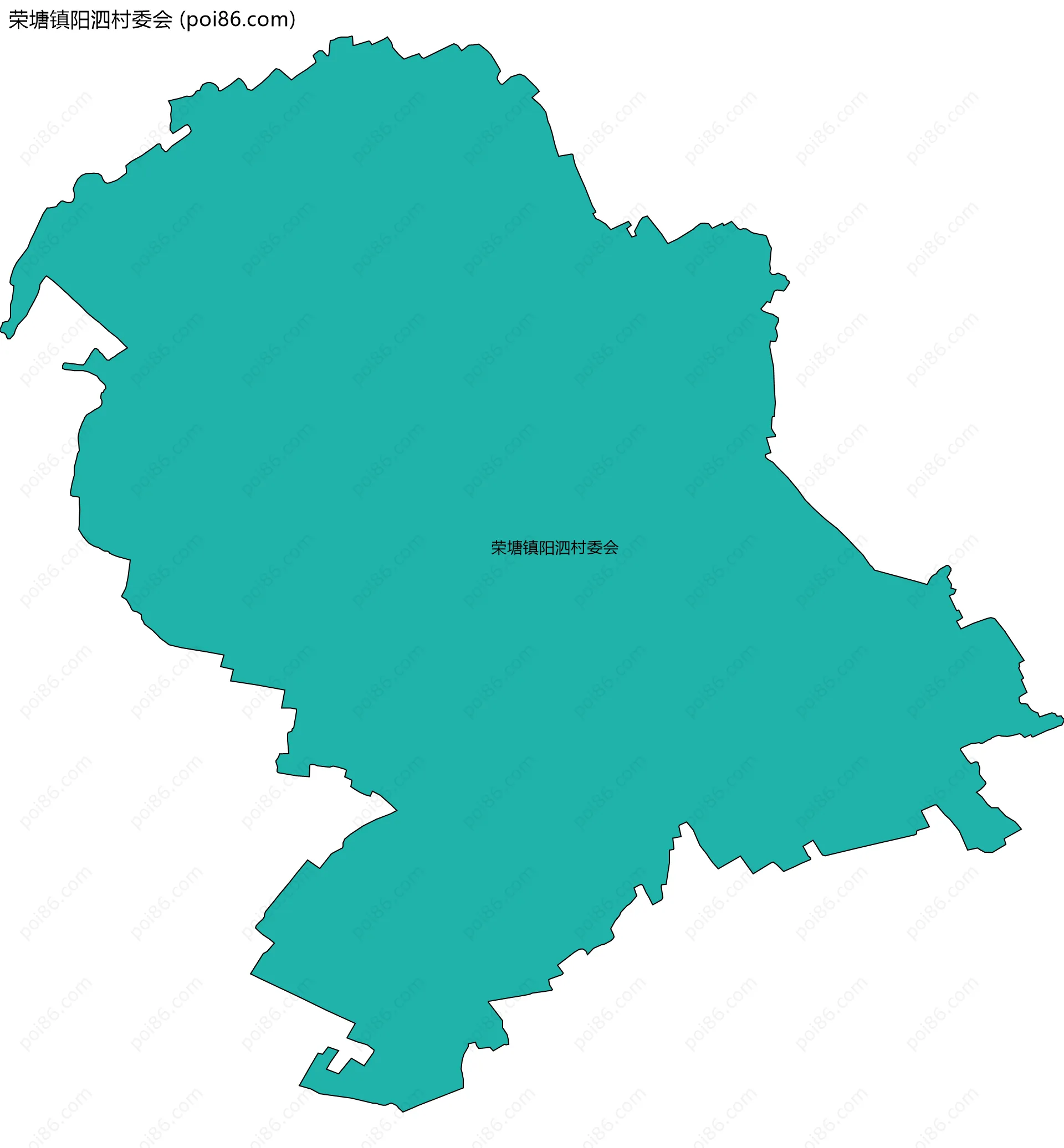荣塘镇阳泗村委会边界地图
