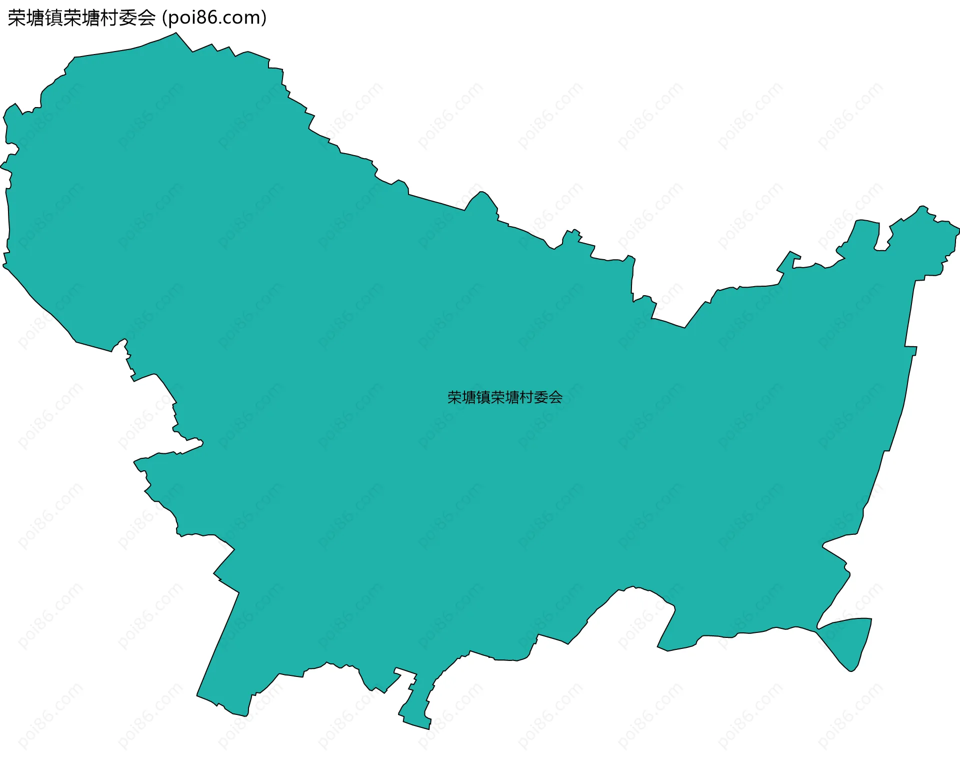 荣塘镇荣塘村委会边界地图