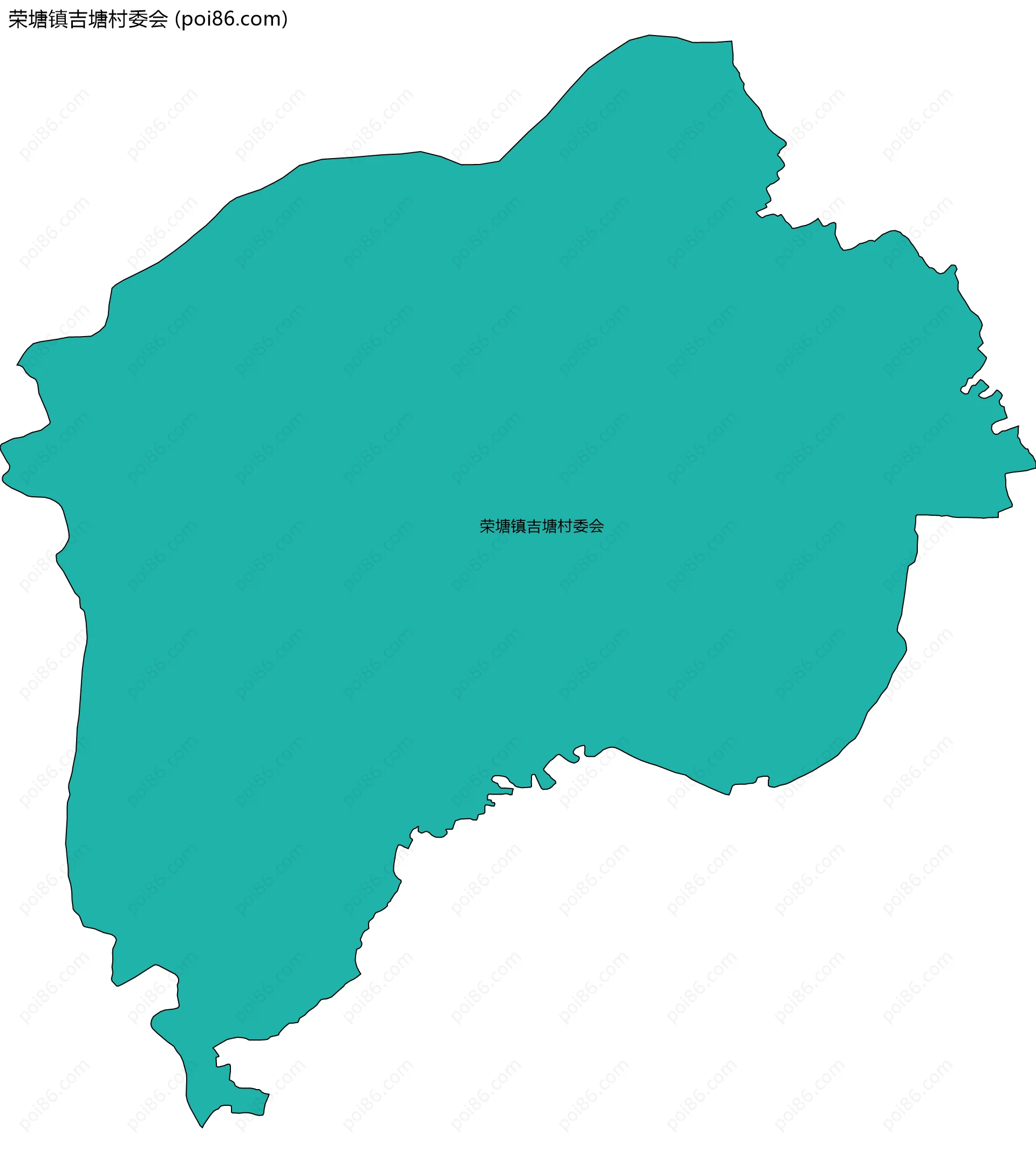 荣塘镇吉塘村委会边界地图