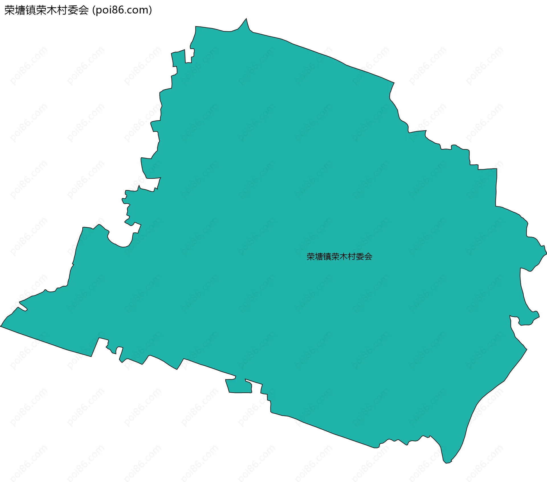 荣塘镇荣木村委会边界地图