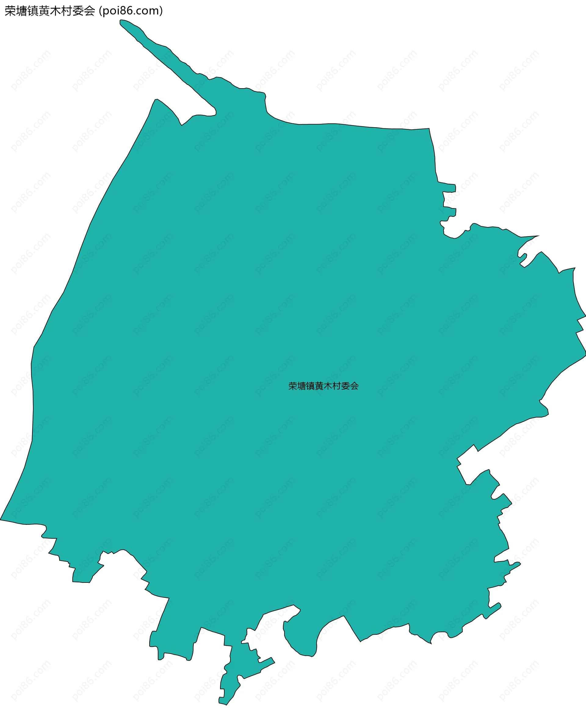 荣塘镇黄木村委会边界地图