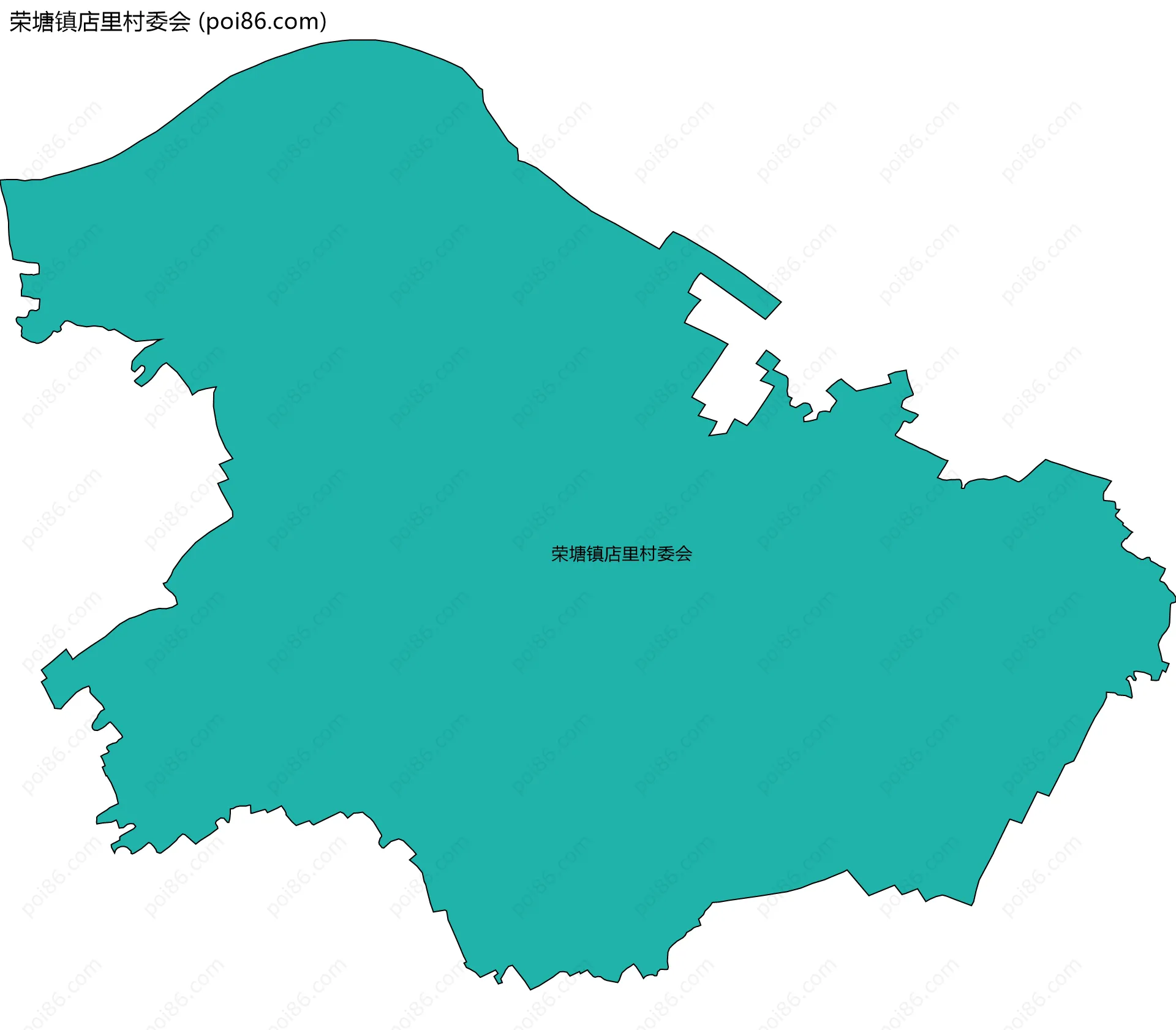 荣塘镇店里村委会边界地图