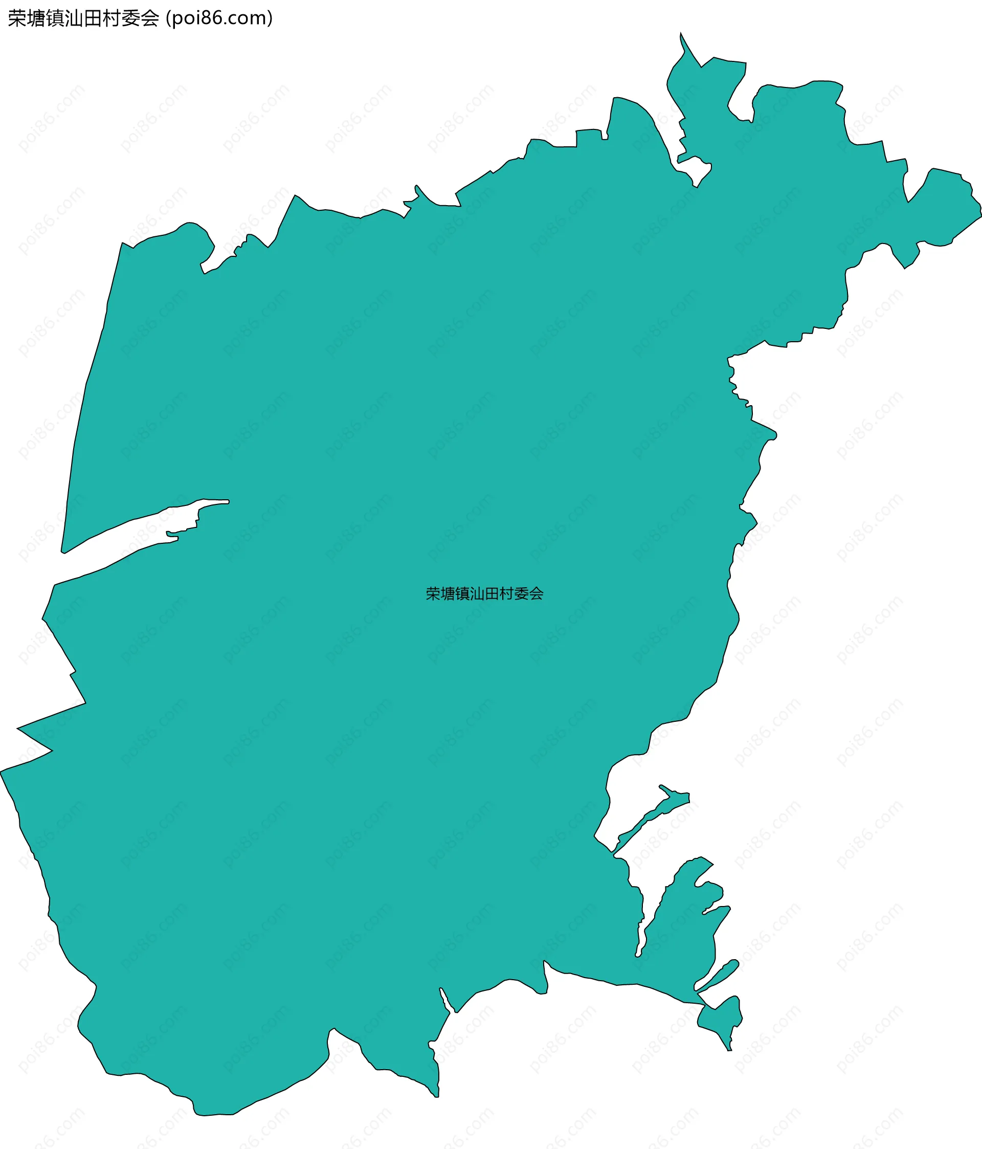 荣塘镇汕田村委会边界地图