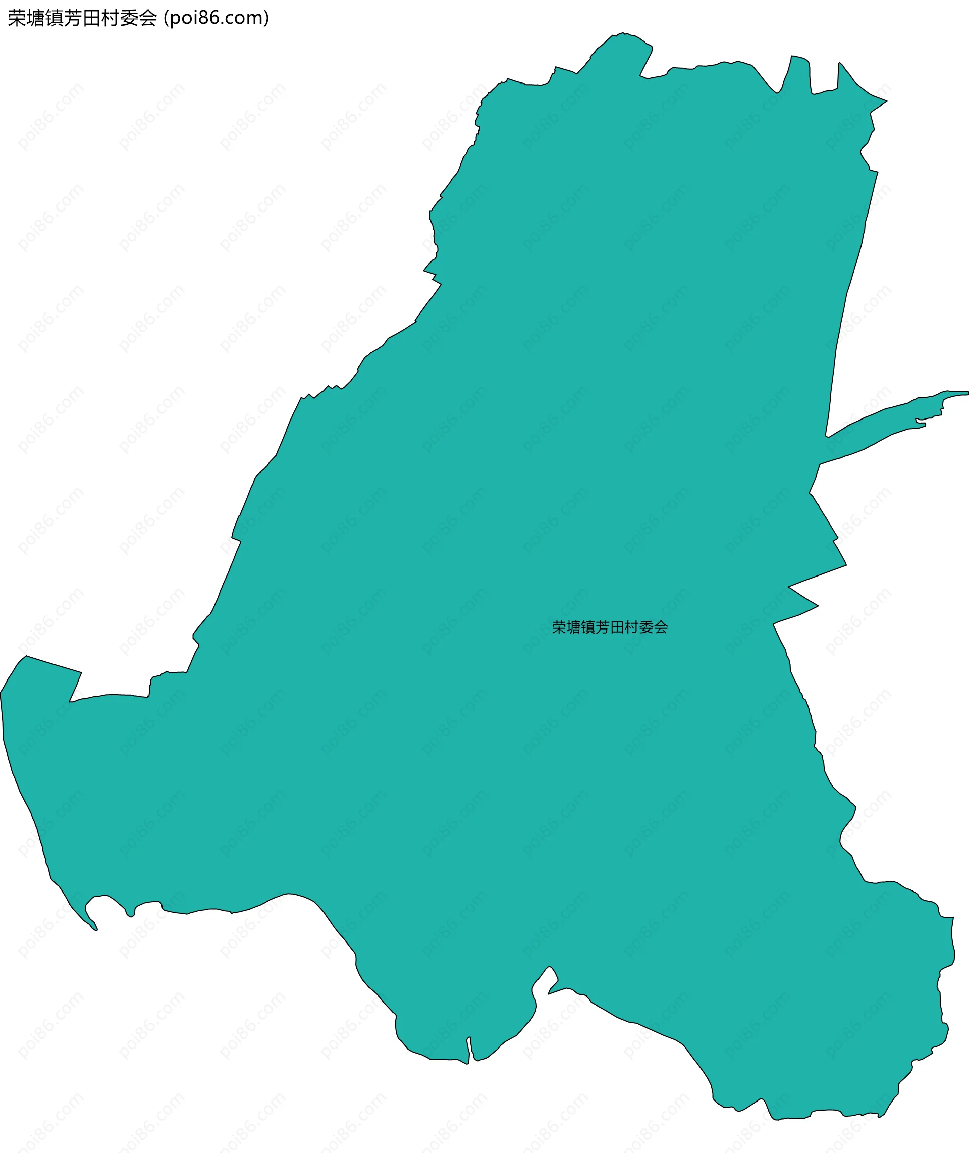 荣塘镇芳田村委会边界地图