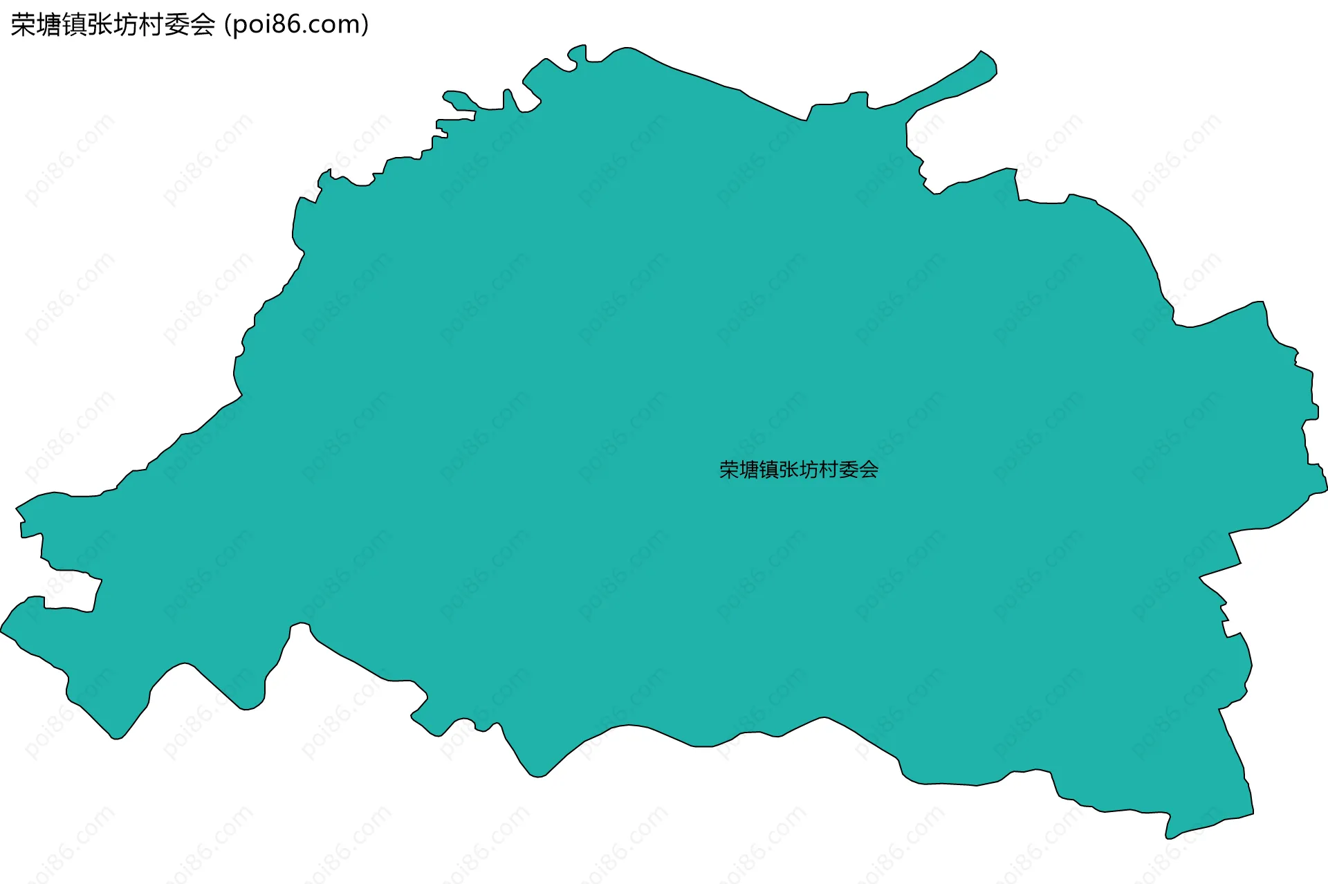 荣塘镇张坊村委会边界地图