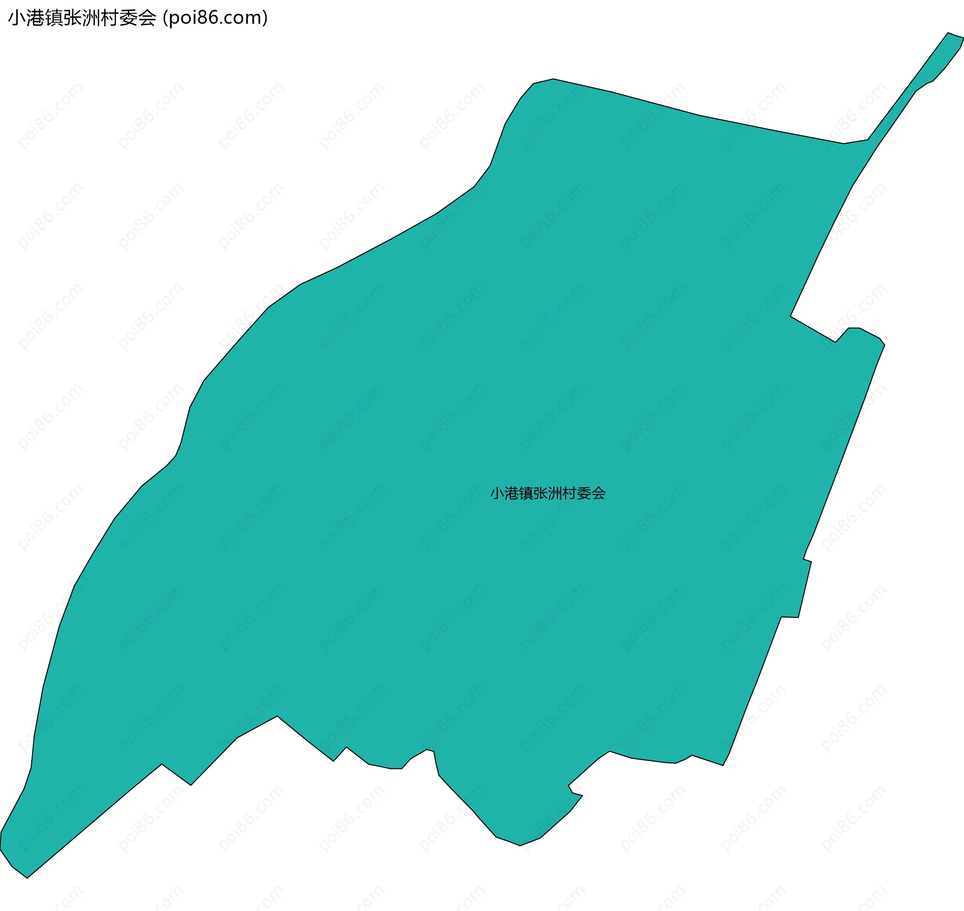 小港镇张洲村委会边界地图