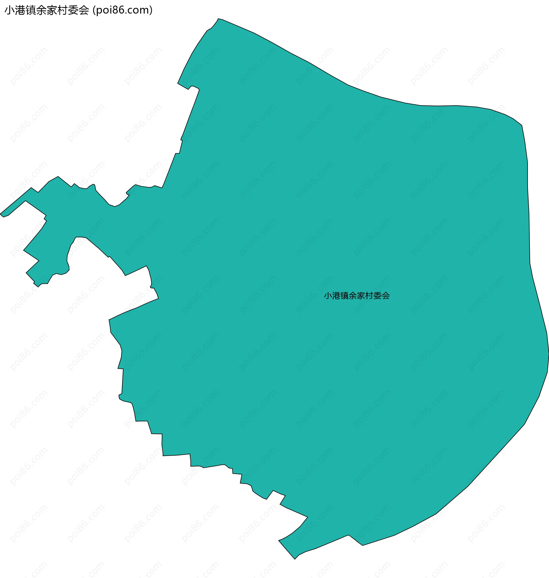 小港镇余家村委会边界地图