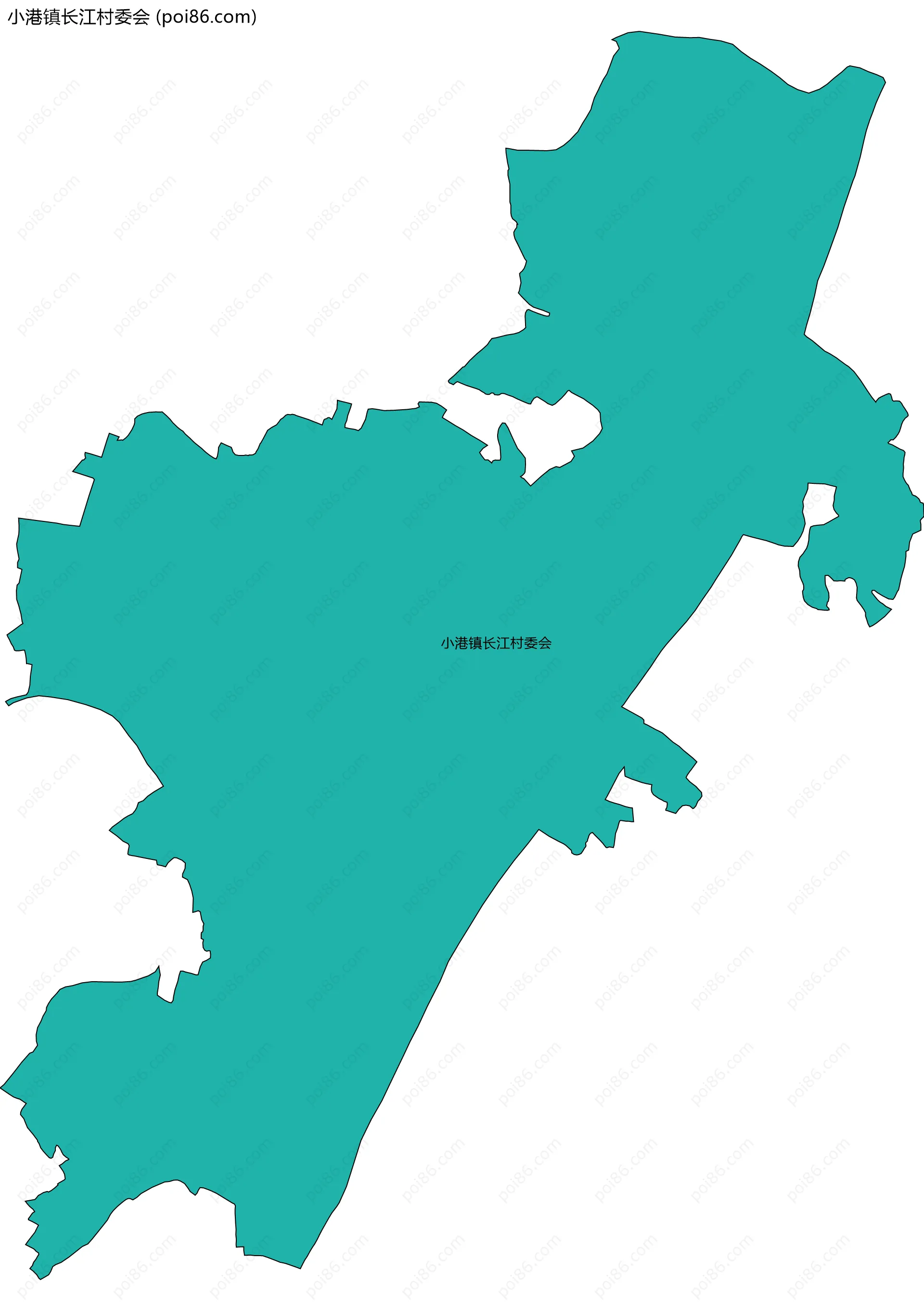 小港镇长江村委会边界地图
