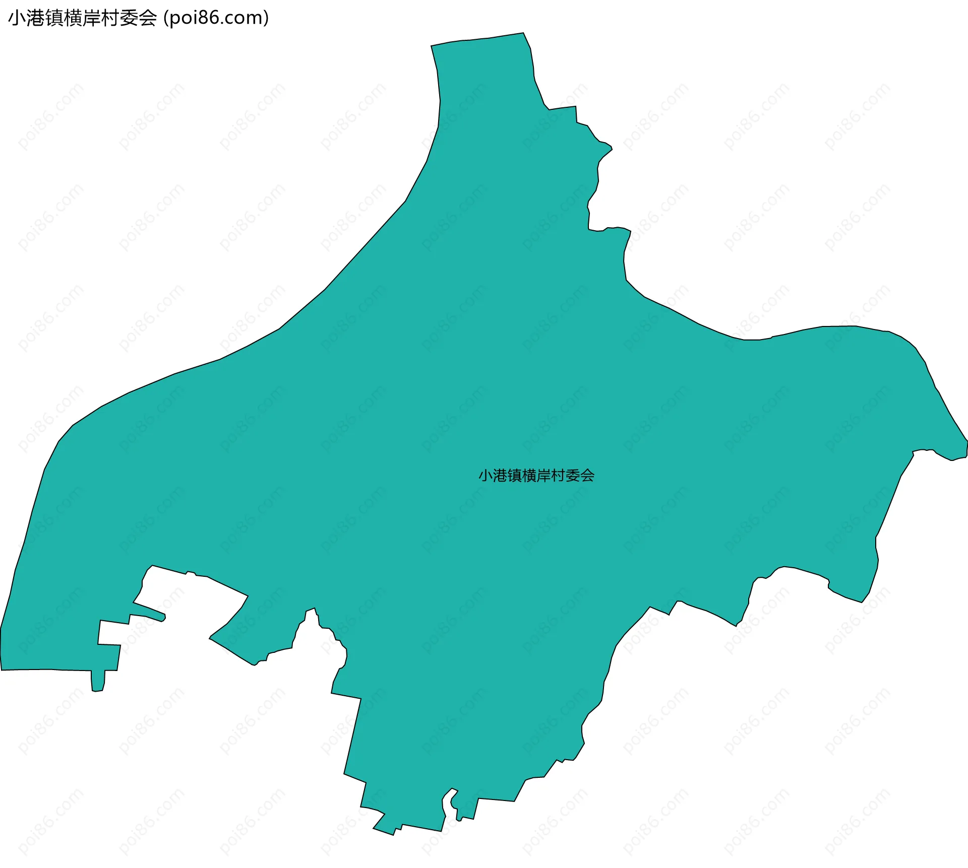小港镇横岸村委会边界地图