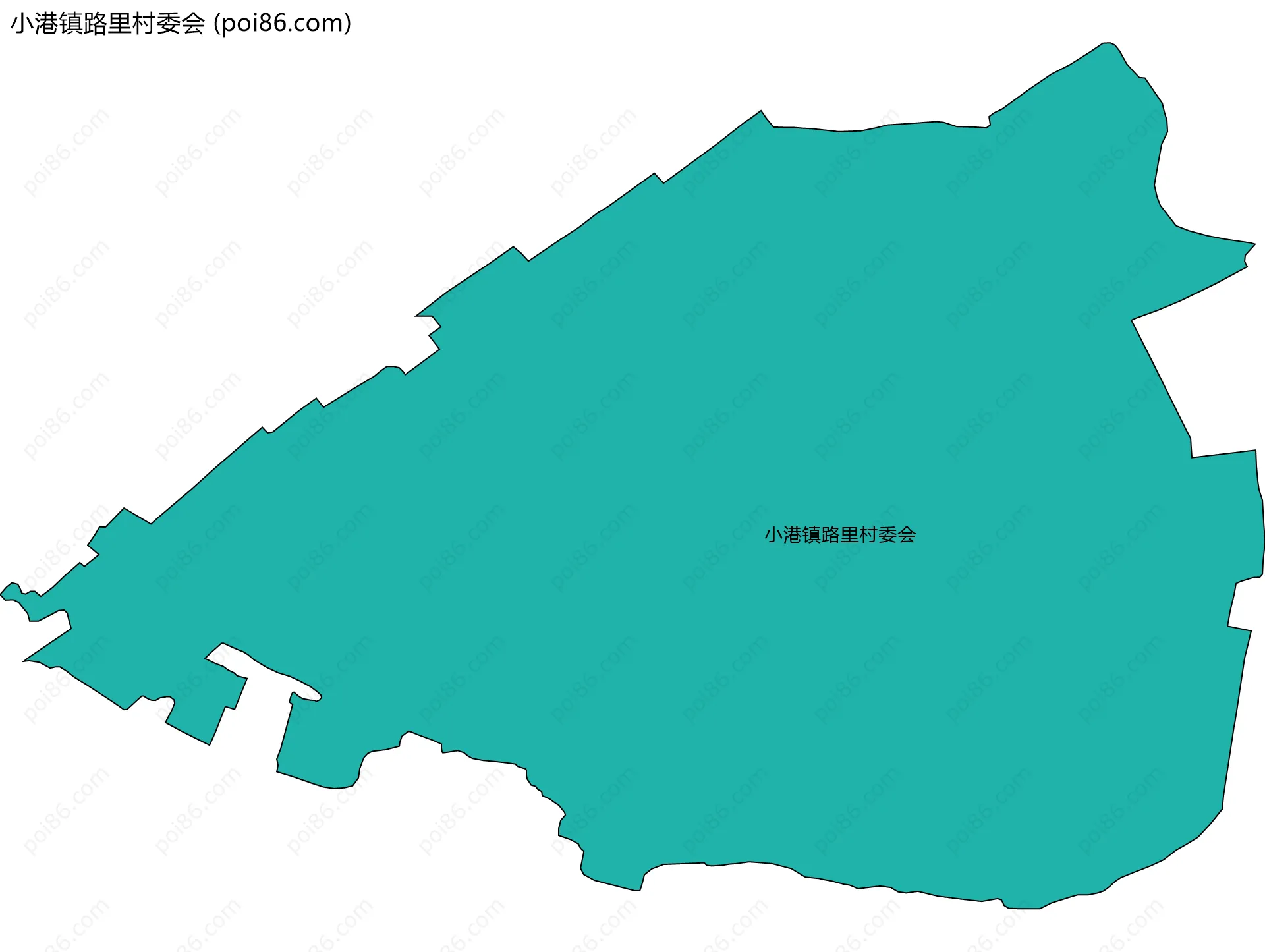 小港镇路里村委会边界地图