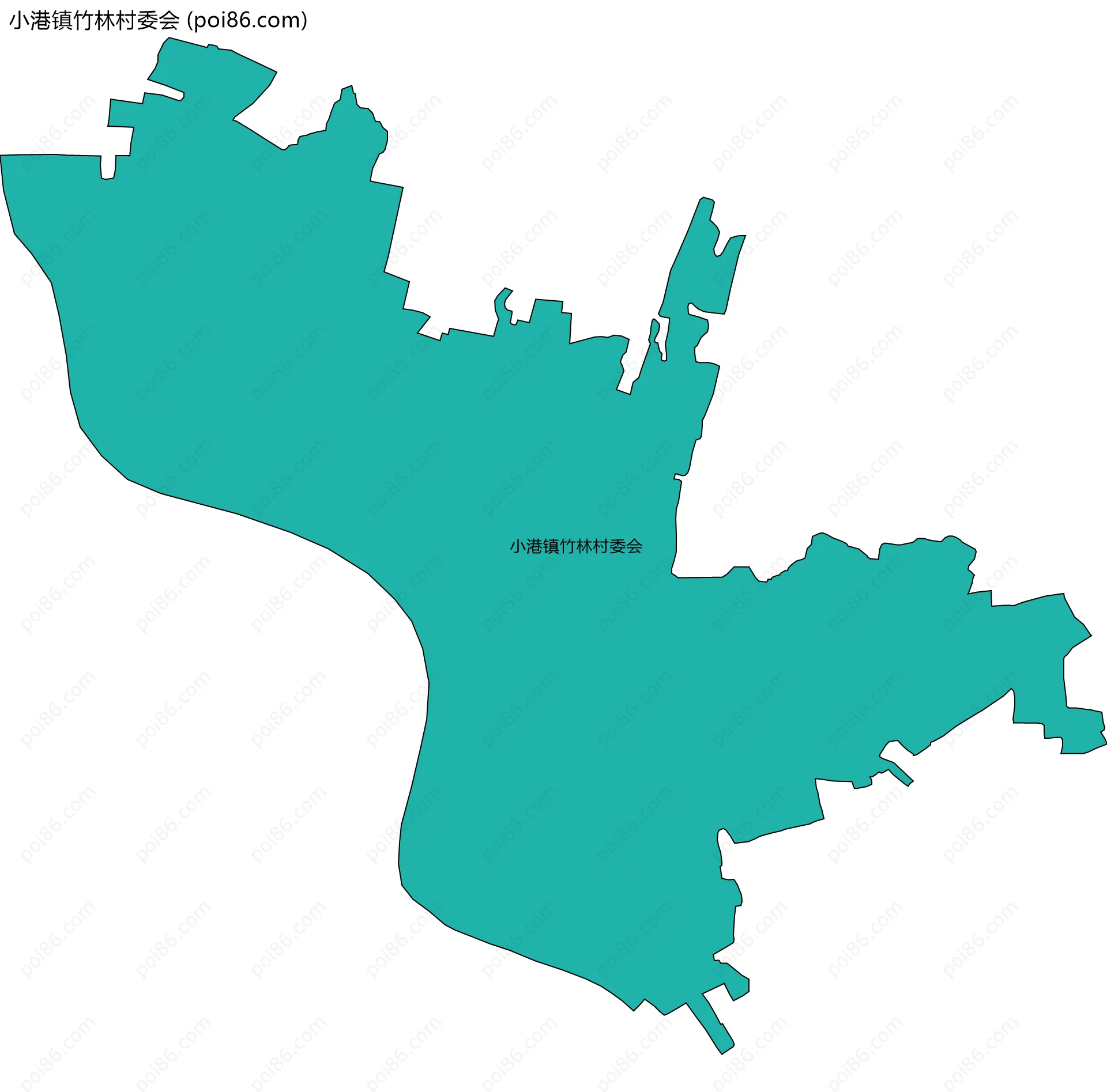 小港镇竹林村委会边界地图