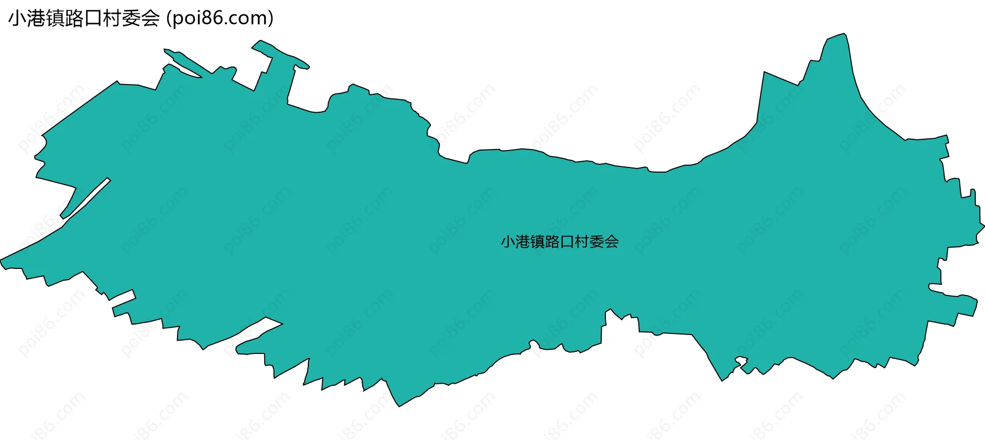 小港镇路口村委会边界地图
