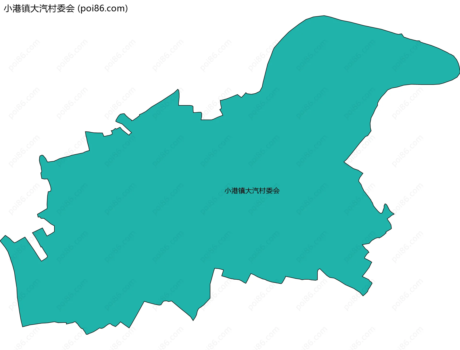 小港镇大汽村委会边界地图