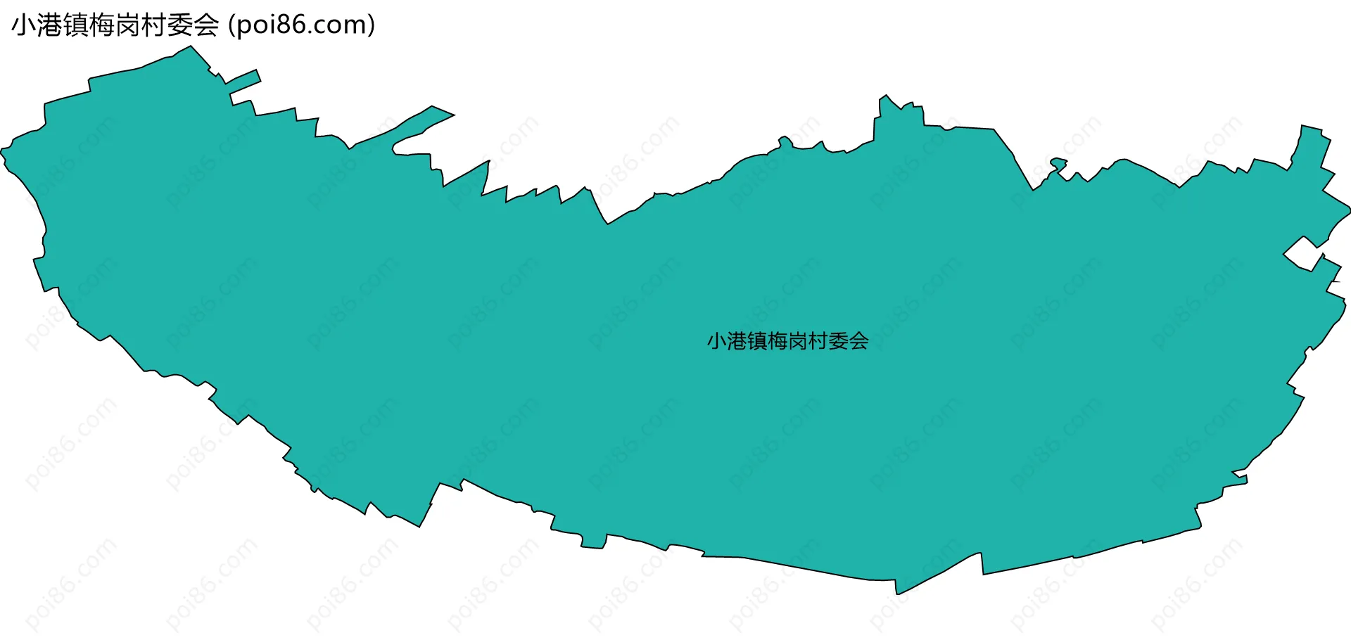 小港镇梅岗村委会边界地图