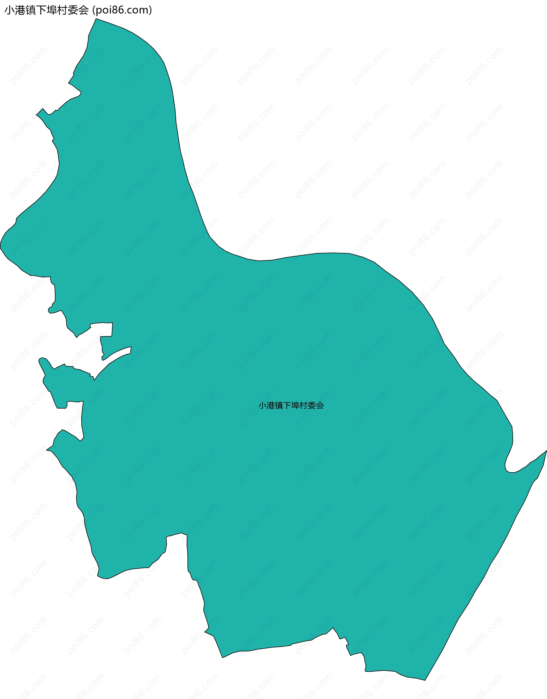 小港镇下埠村委会边界地图