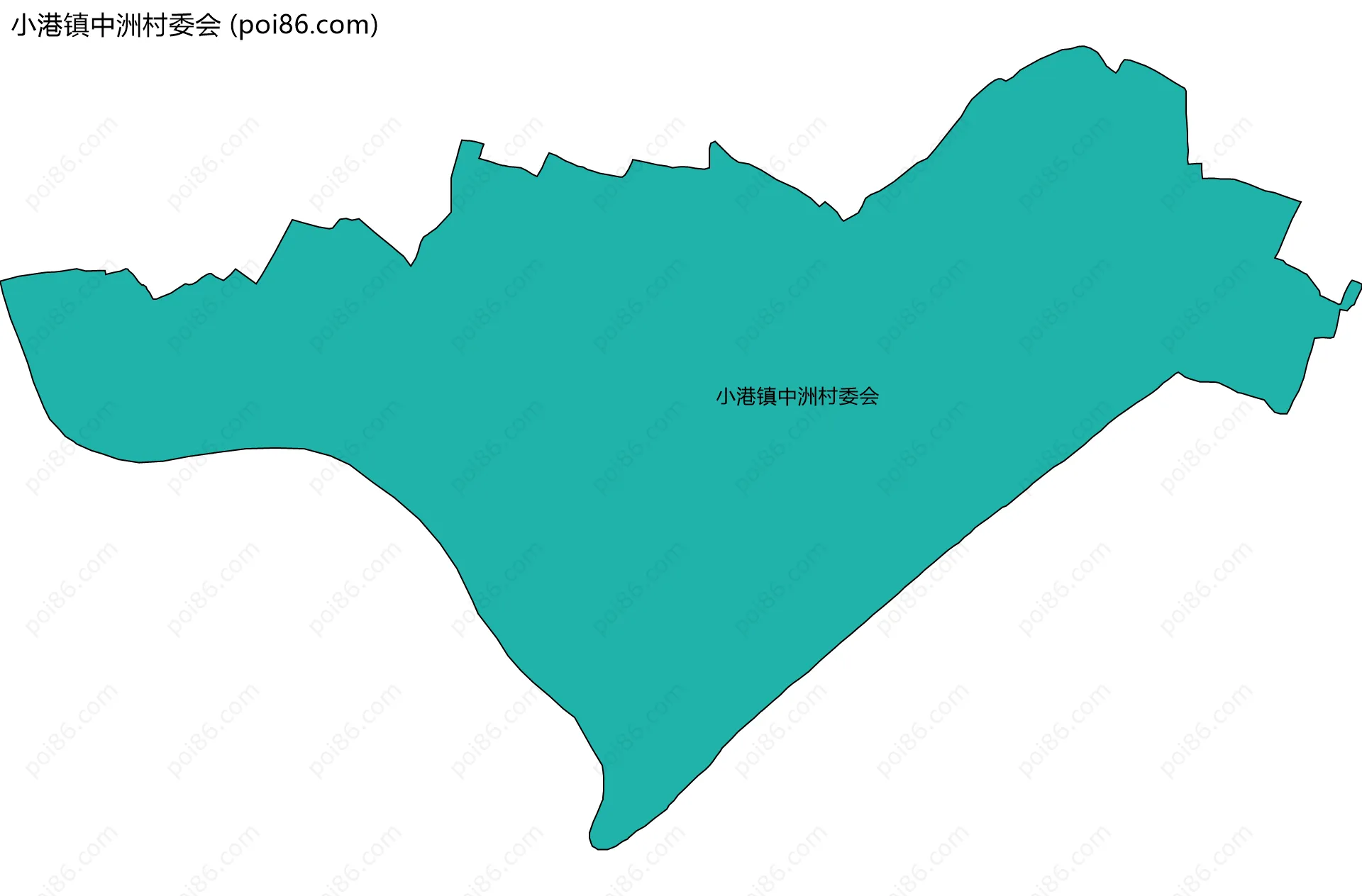 小港镇中洲村委会边界地图