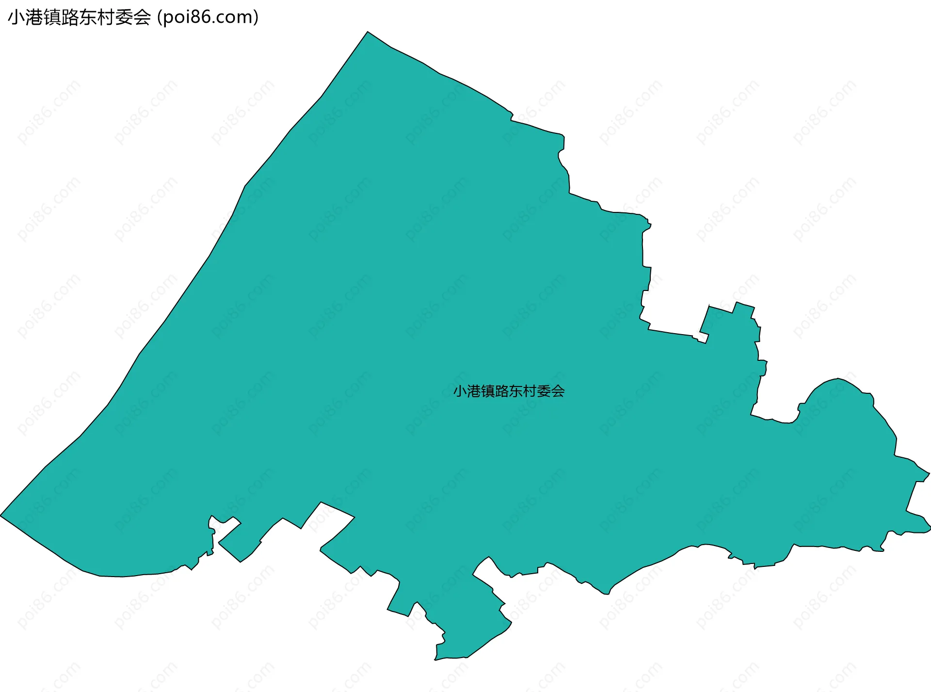小港镇路东村委会边界地图