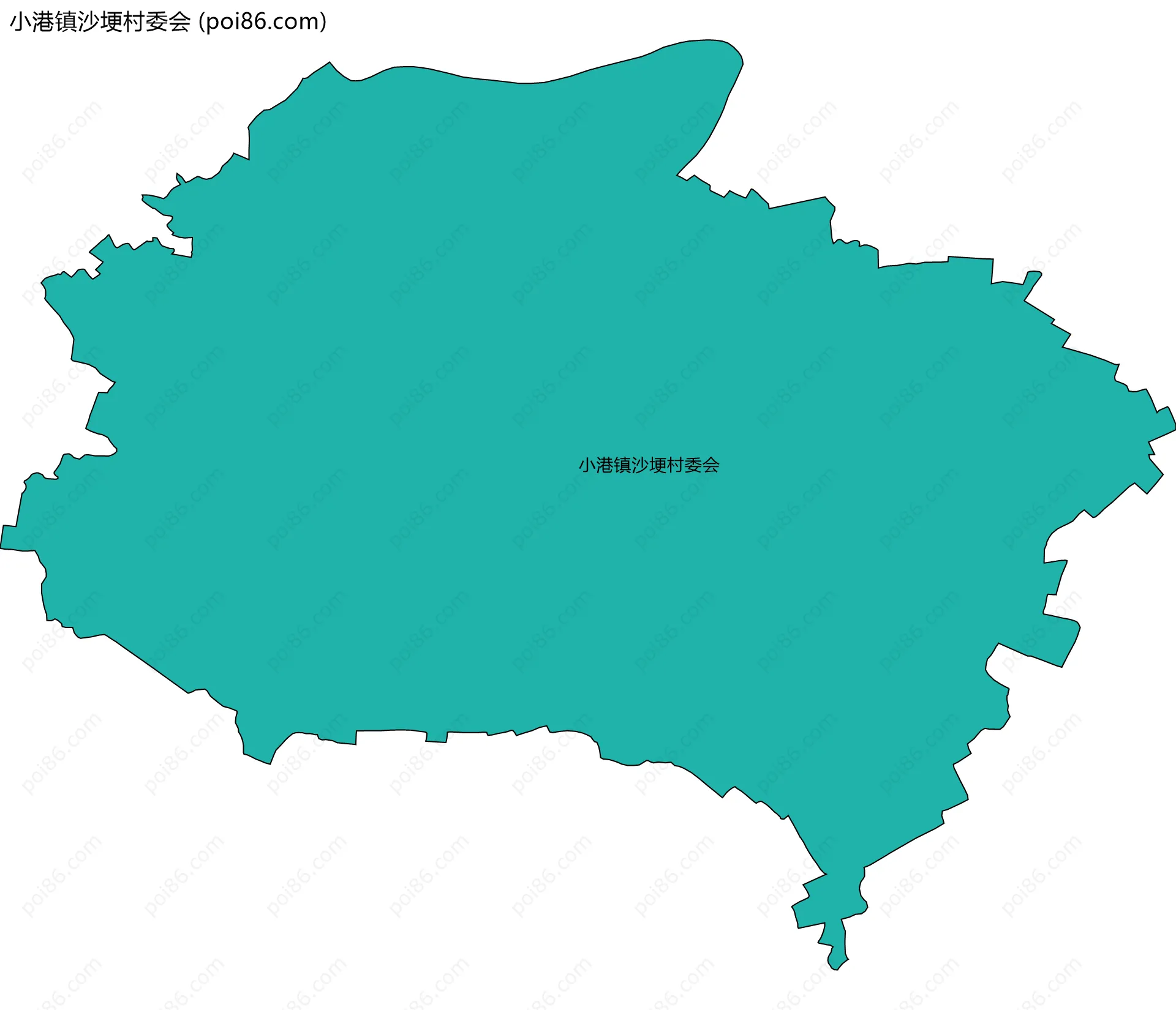 小港镇沙埂村委会边界地图