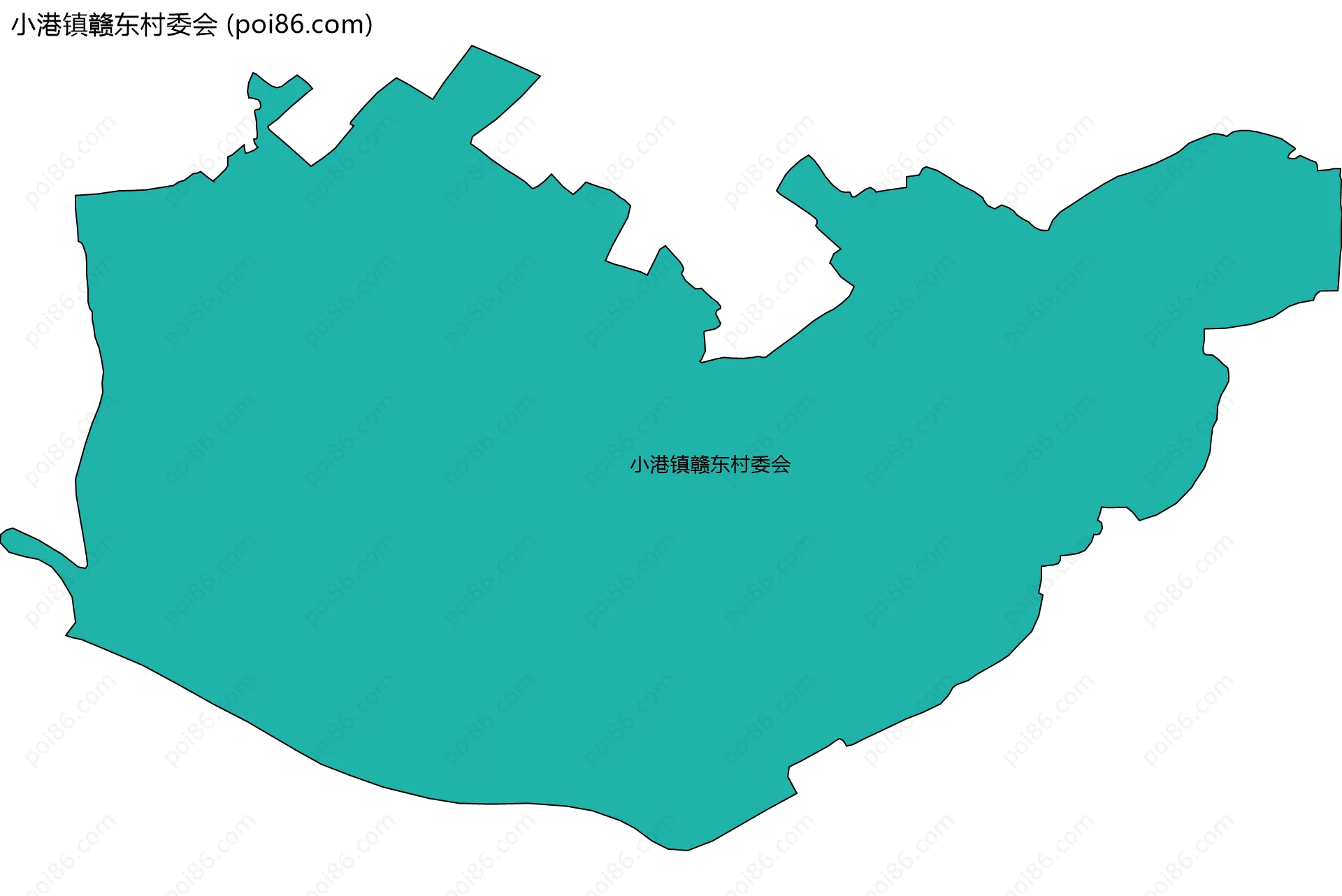 小港镇赣东村委会边界地图