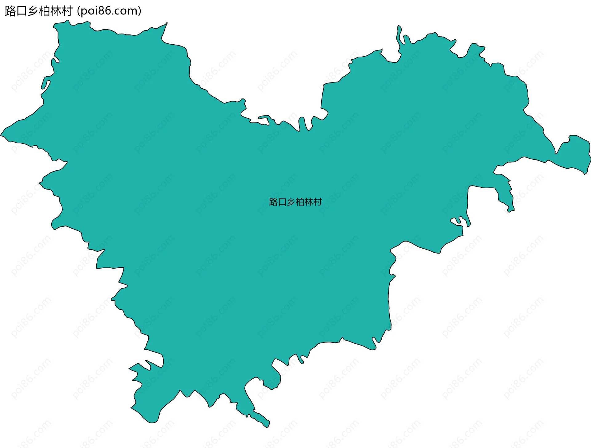 路口乡柏林村边界地图