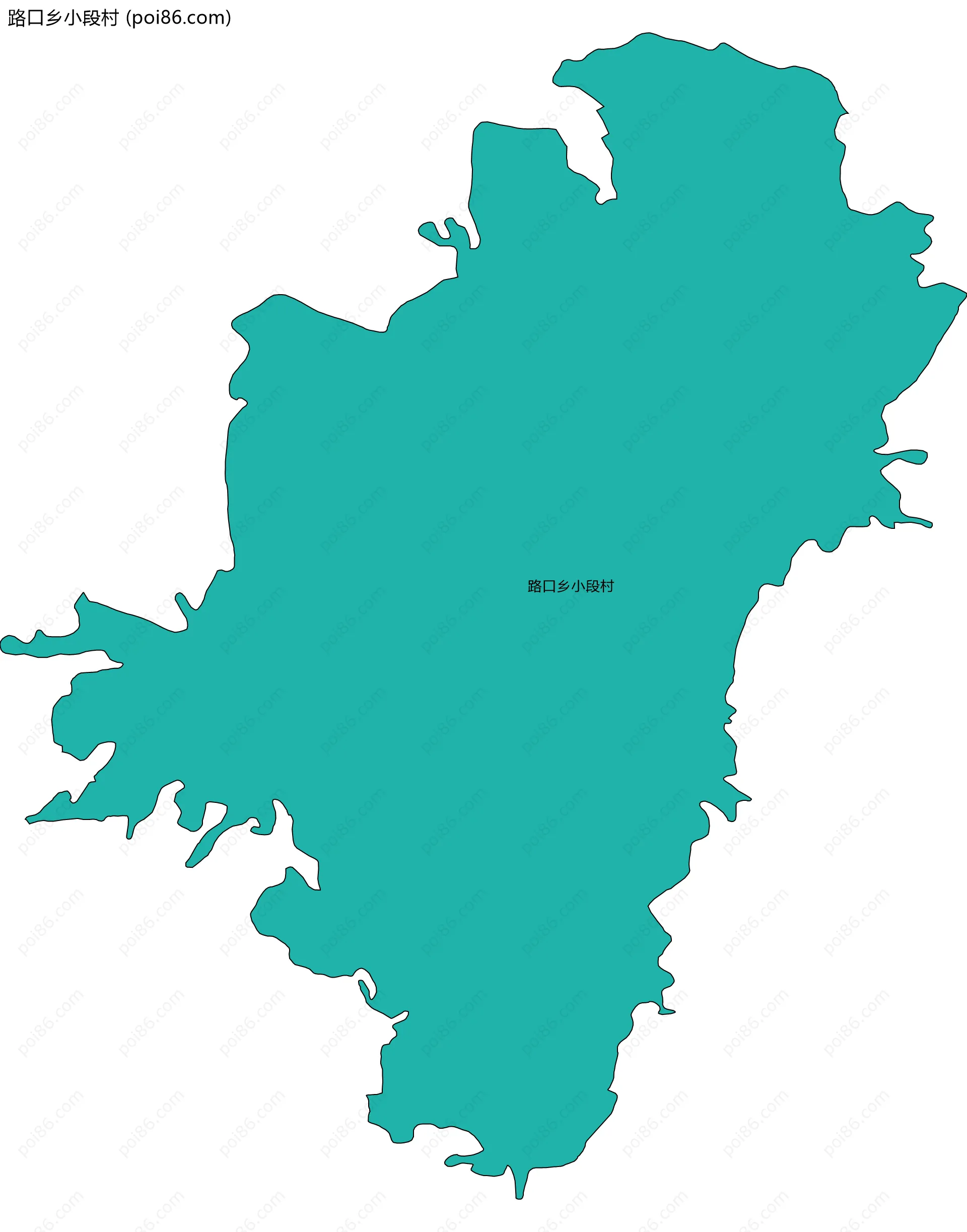 路口乡小段村边界地图