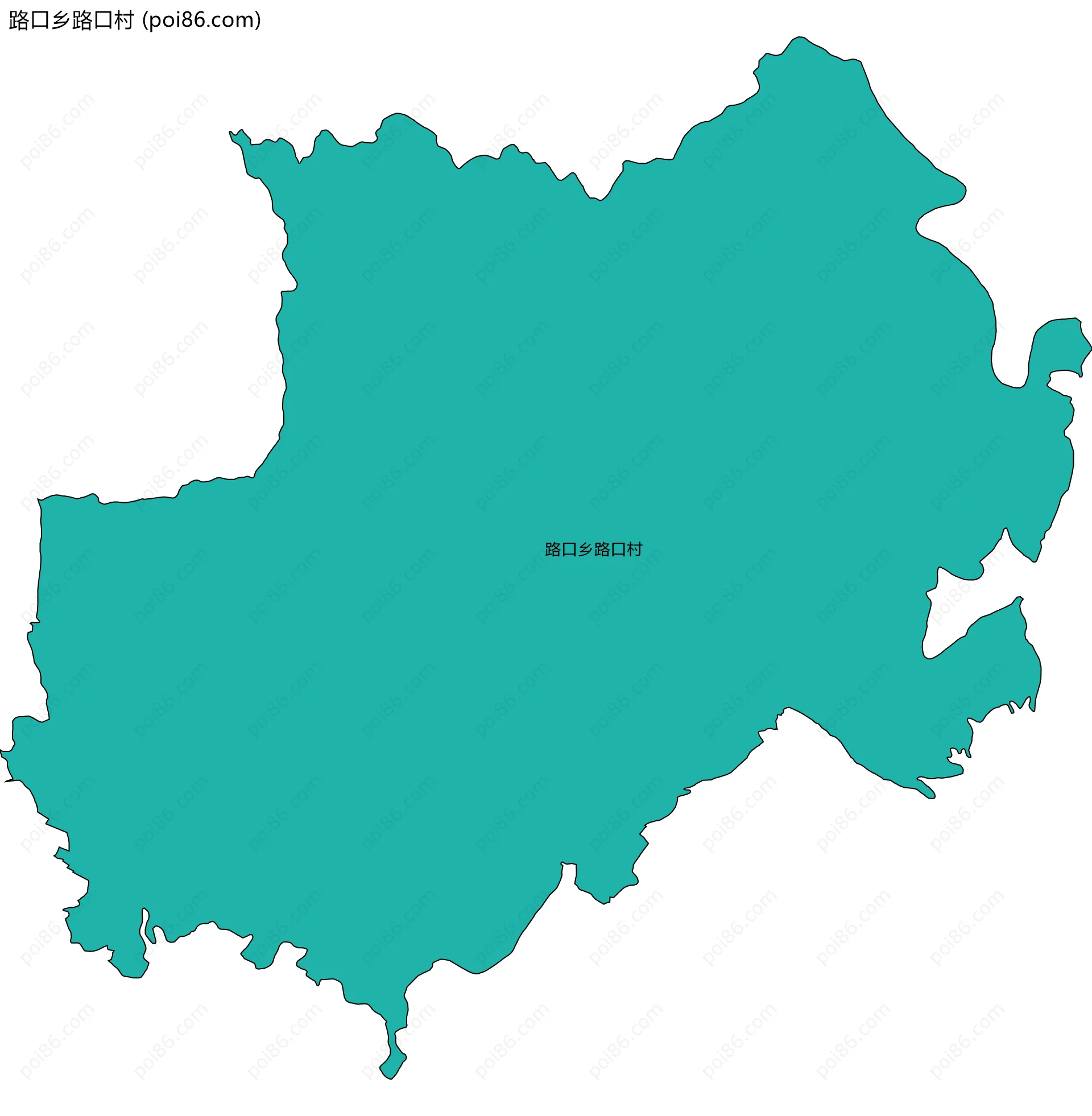 路口乡路口村边界地图