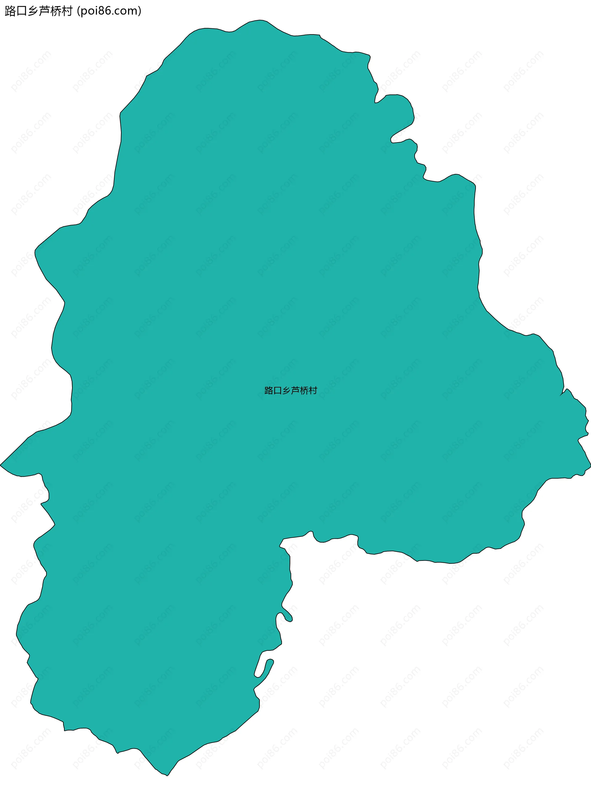 路口乡芦桥村边界地图