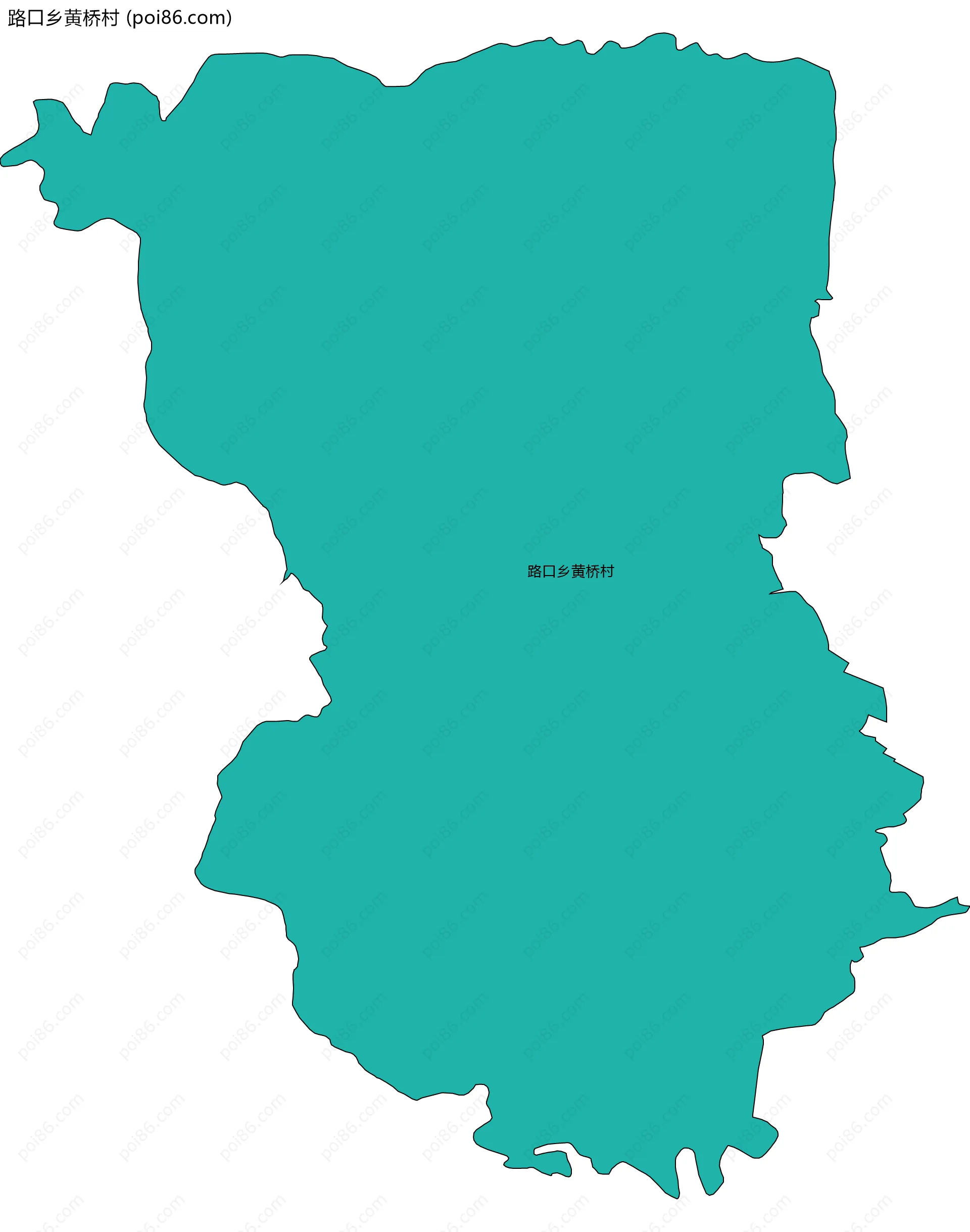 路口乡黄桥村边界地图