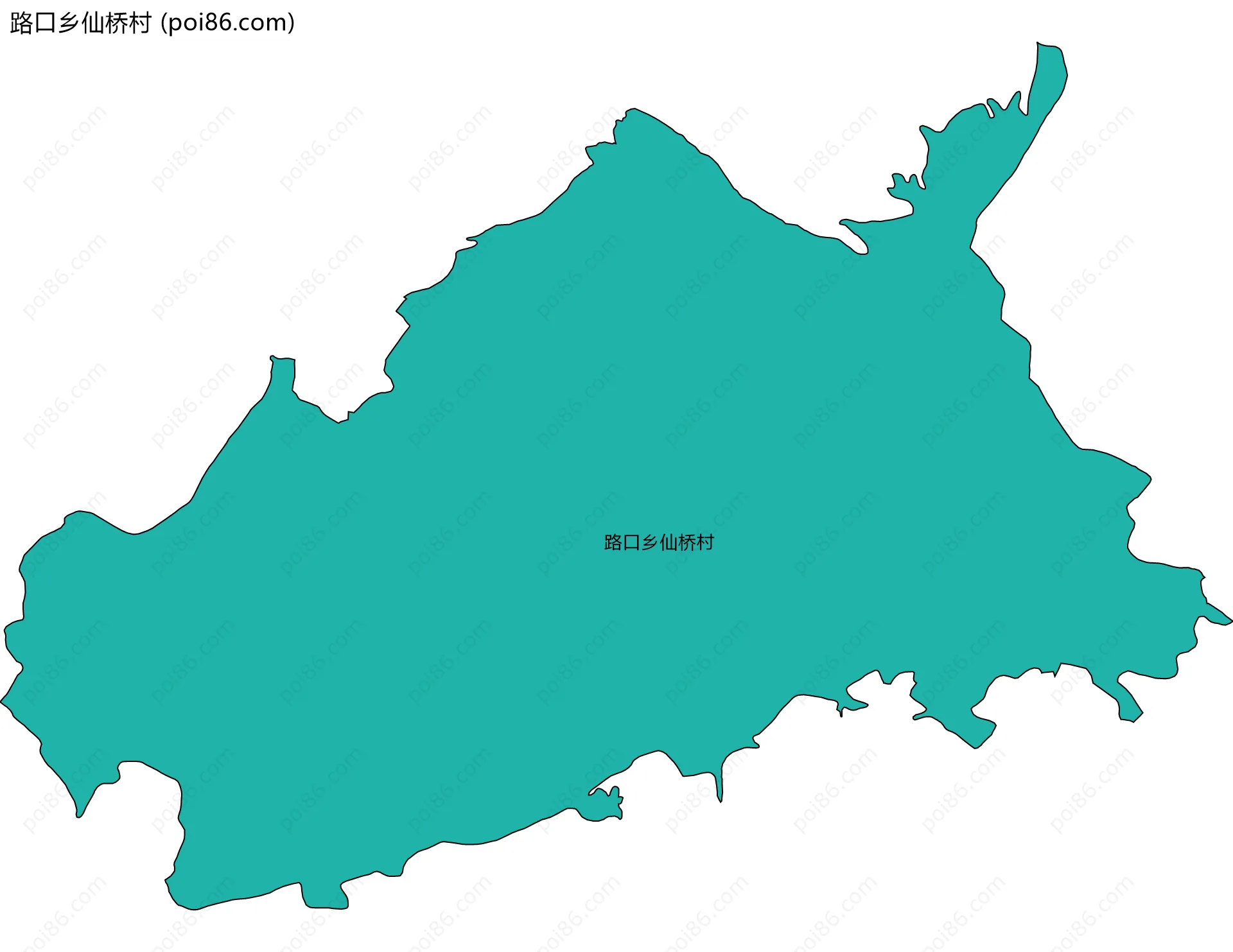 路口乡仙桥村边界地图