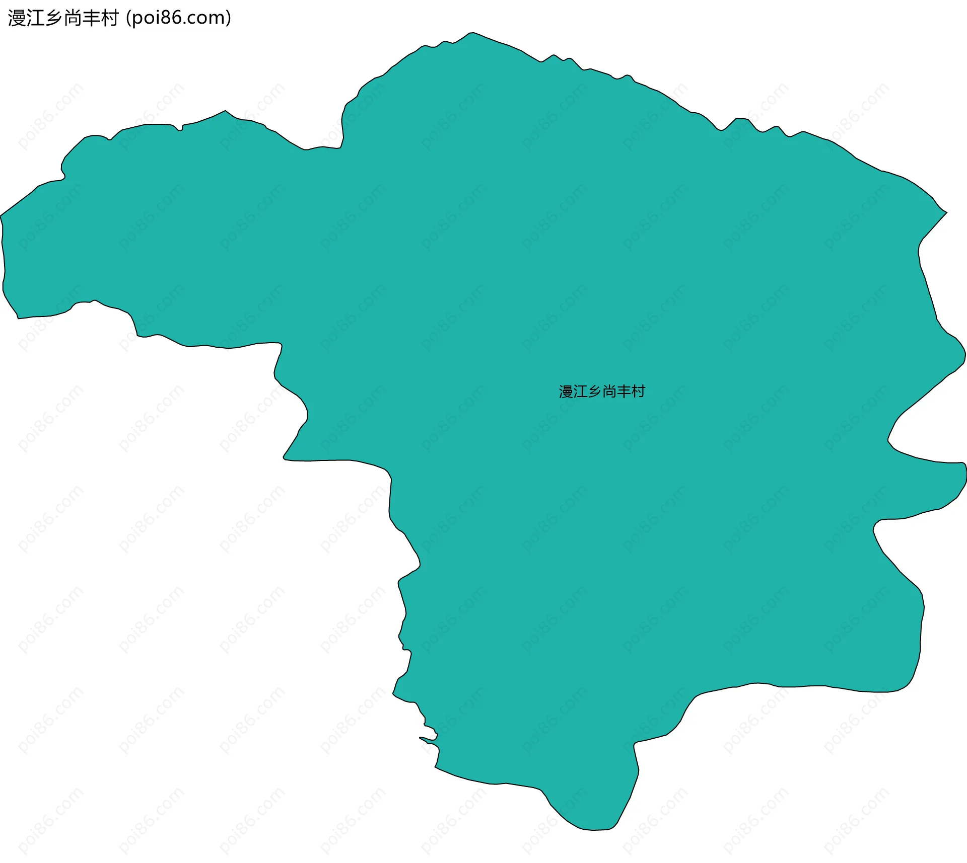 漫江乡尚丰村边界地图