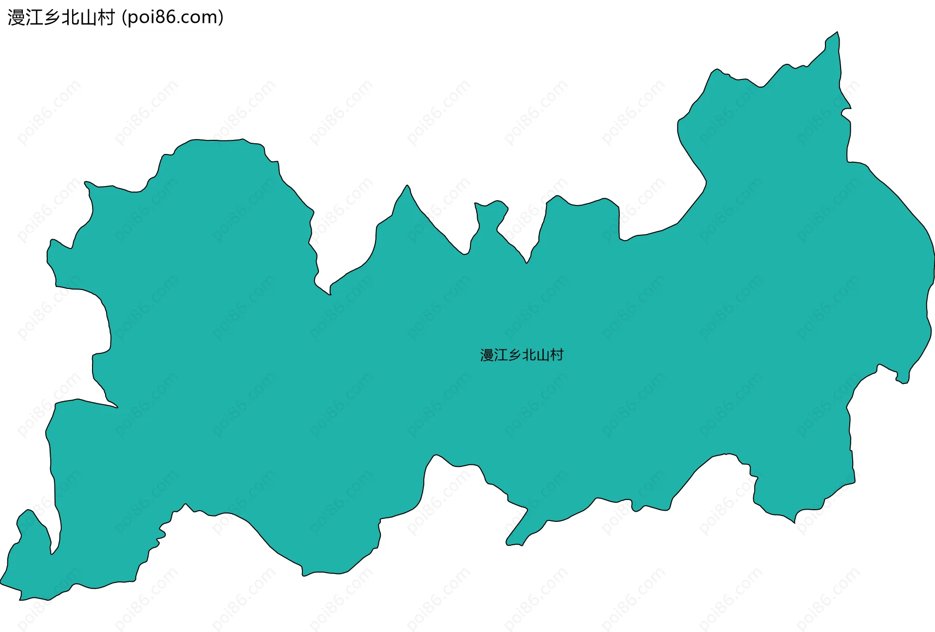 漫江乡北山村边界地图