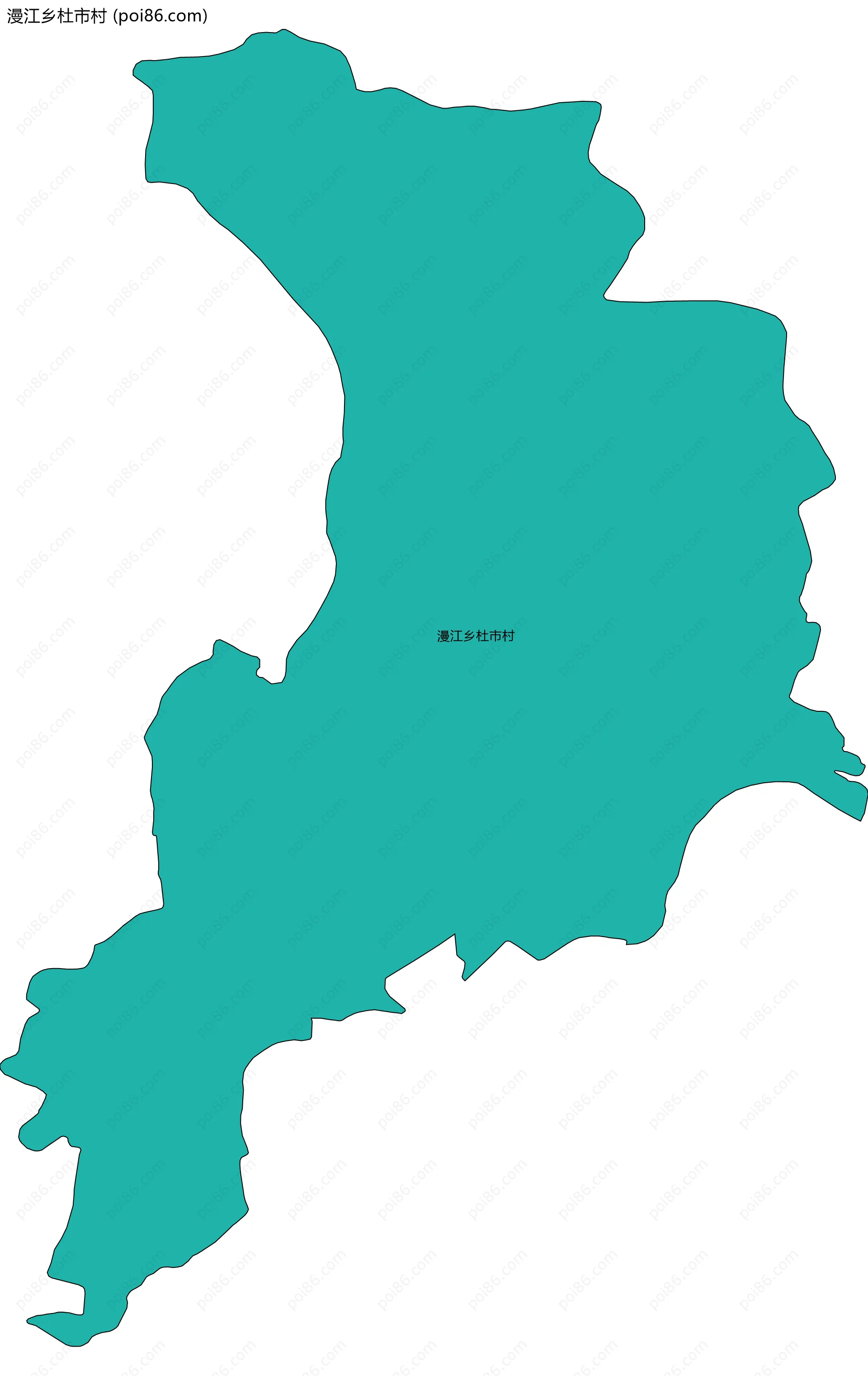 漫江乡杜市村边界地图