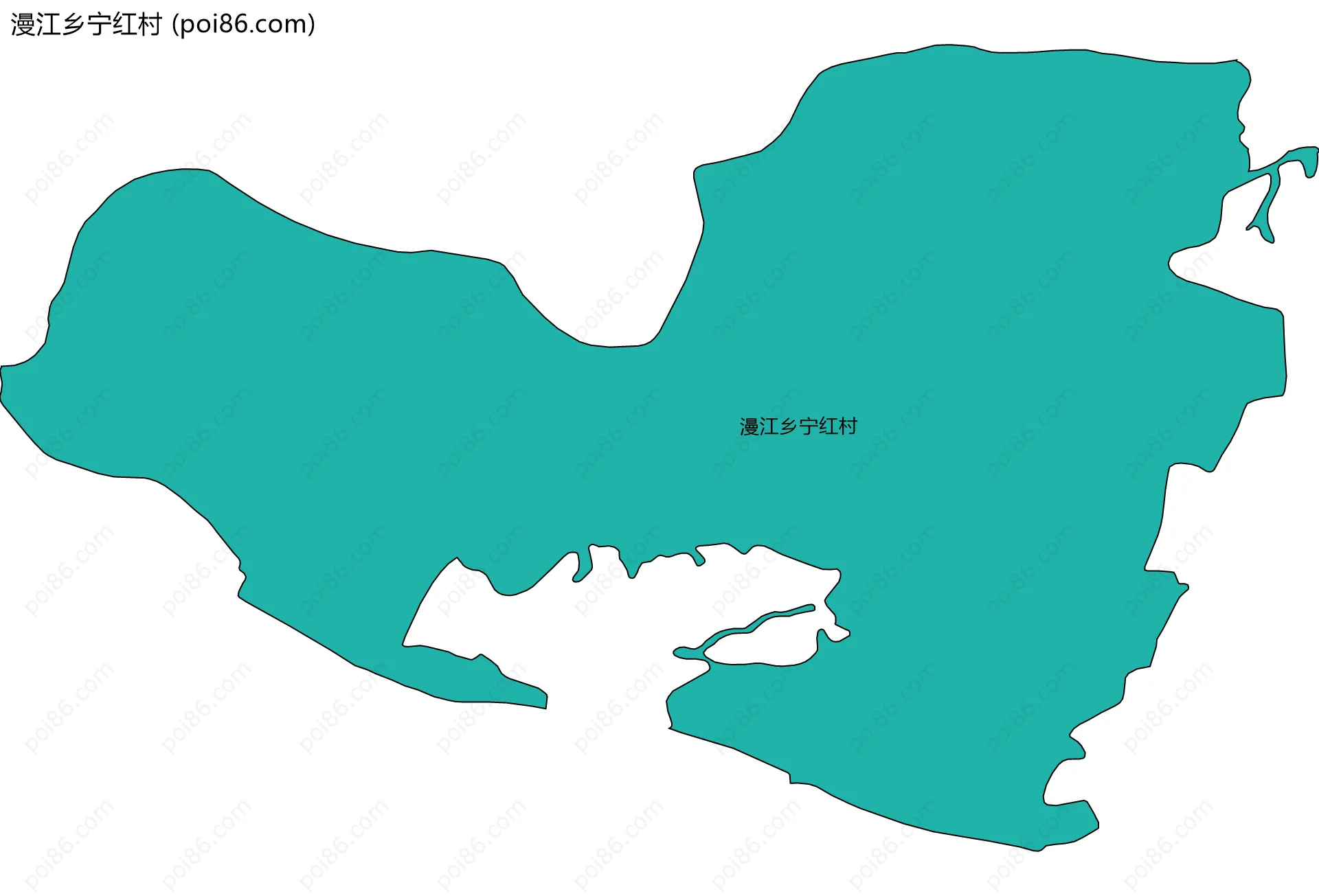 漫江乡宁红村边界地图