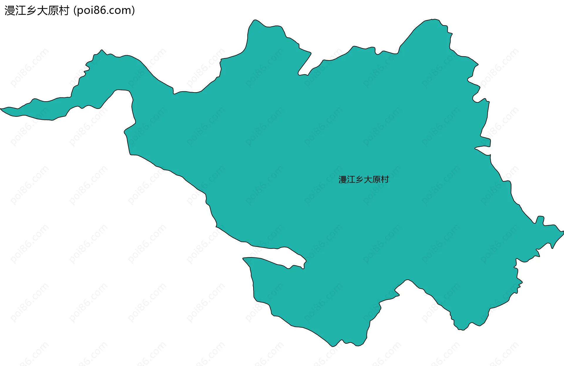 漫江乡大原村边界地图