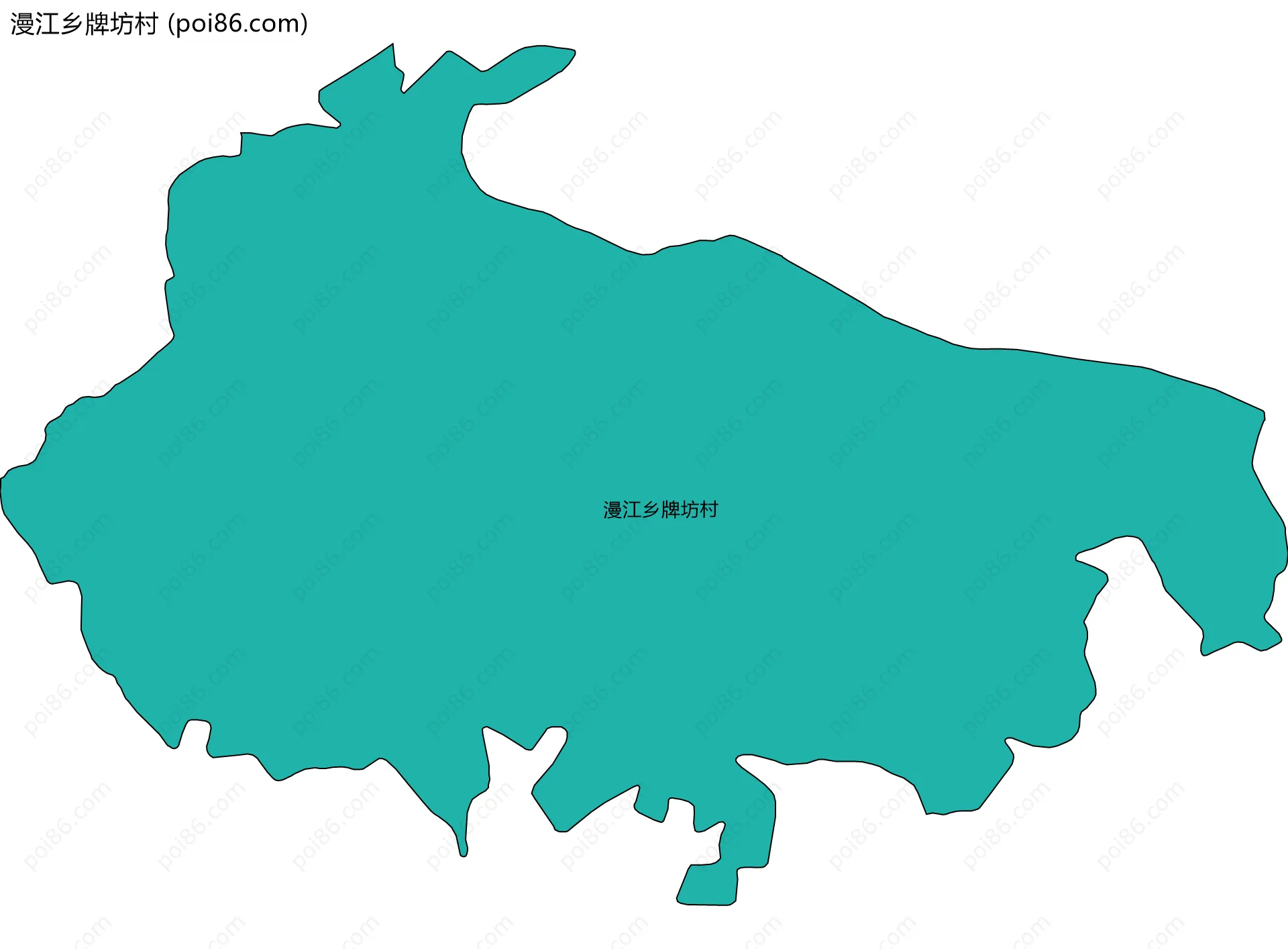 漫江乡牌坊村边界地图