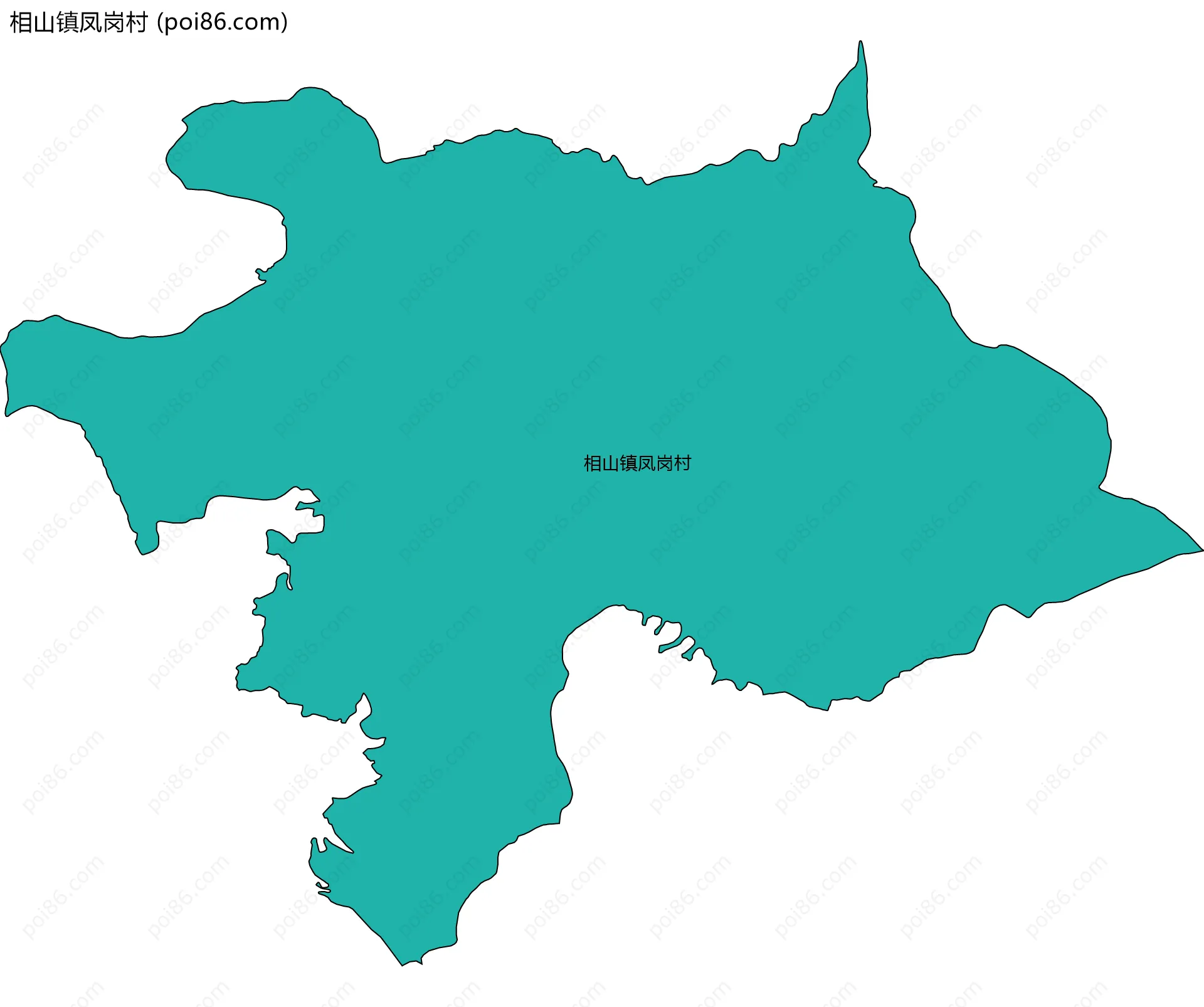相山镇凤岗村边界地图