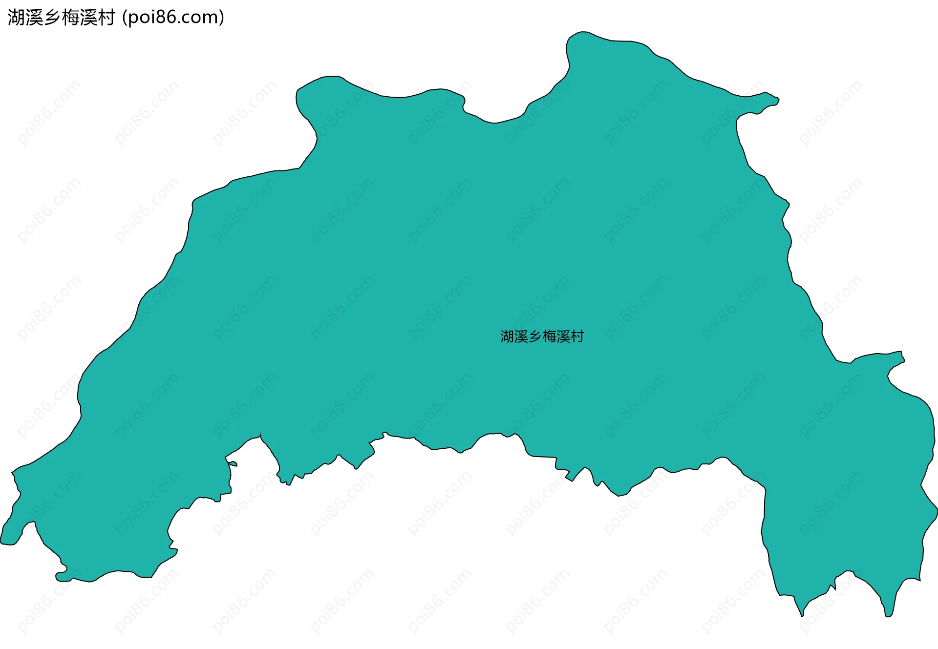 湖溪乡梅溪村边界地图