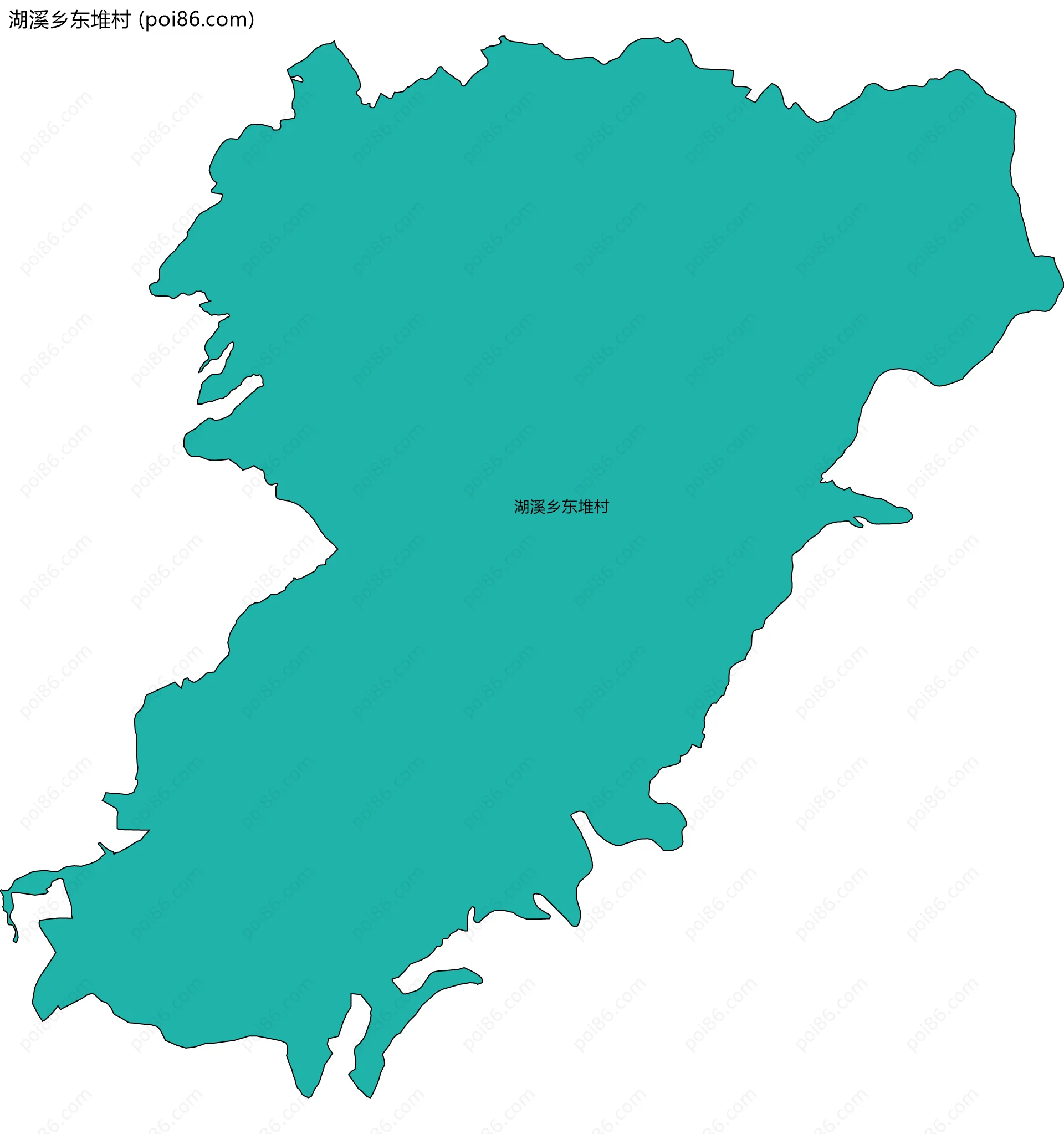湖溪乡东堆村边界地图
