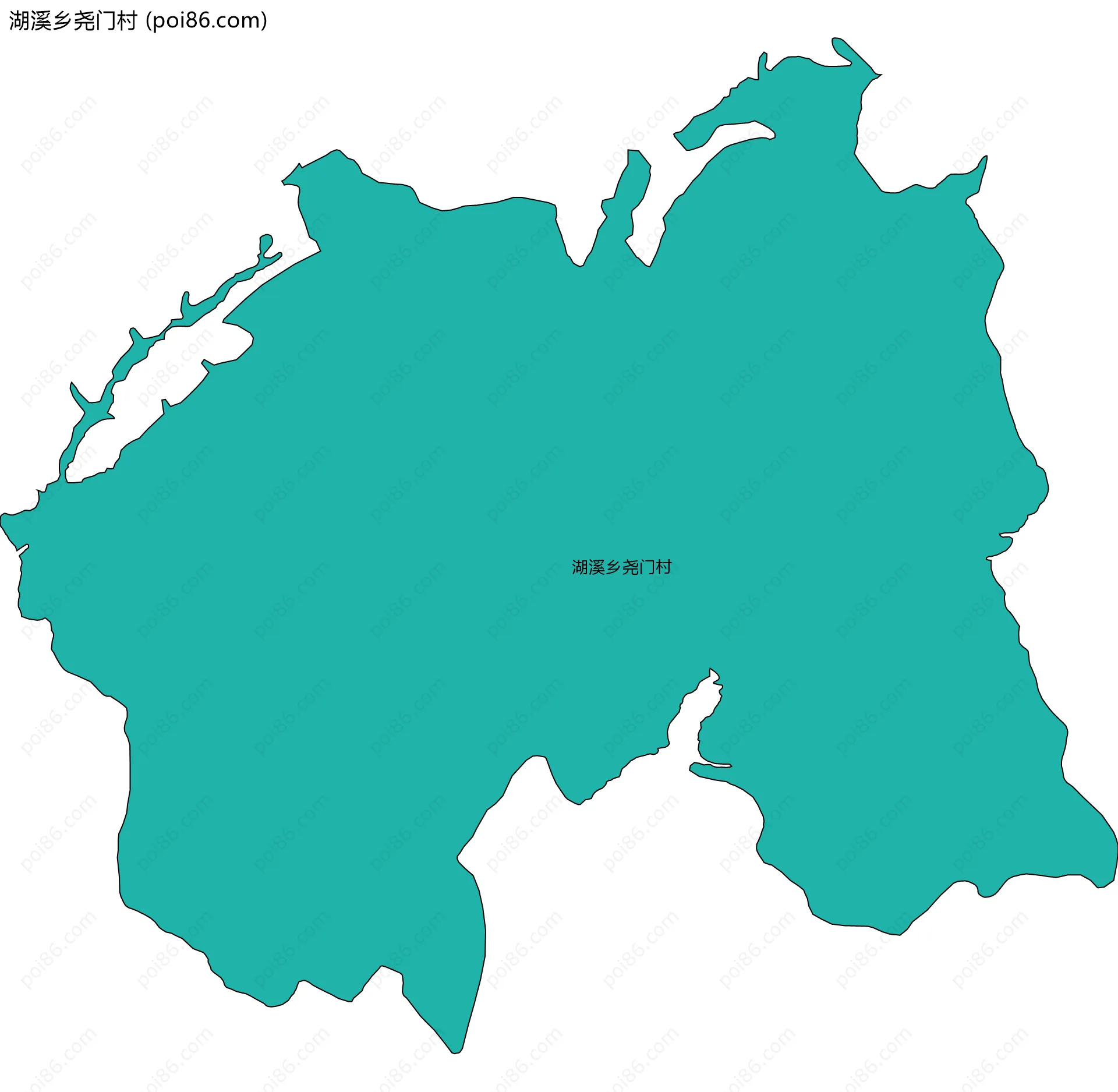 湖溪乡尧门村边界地图