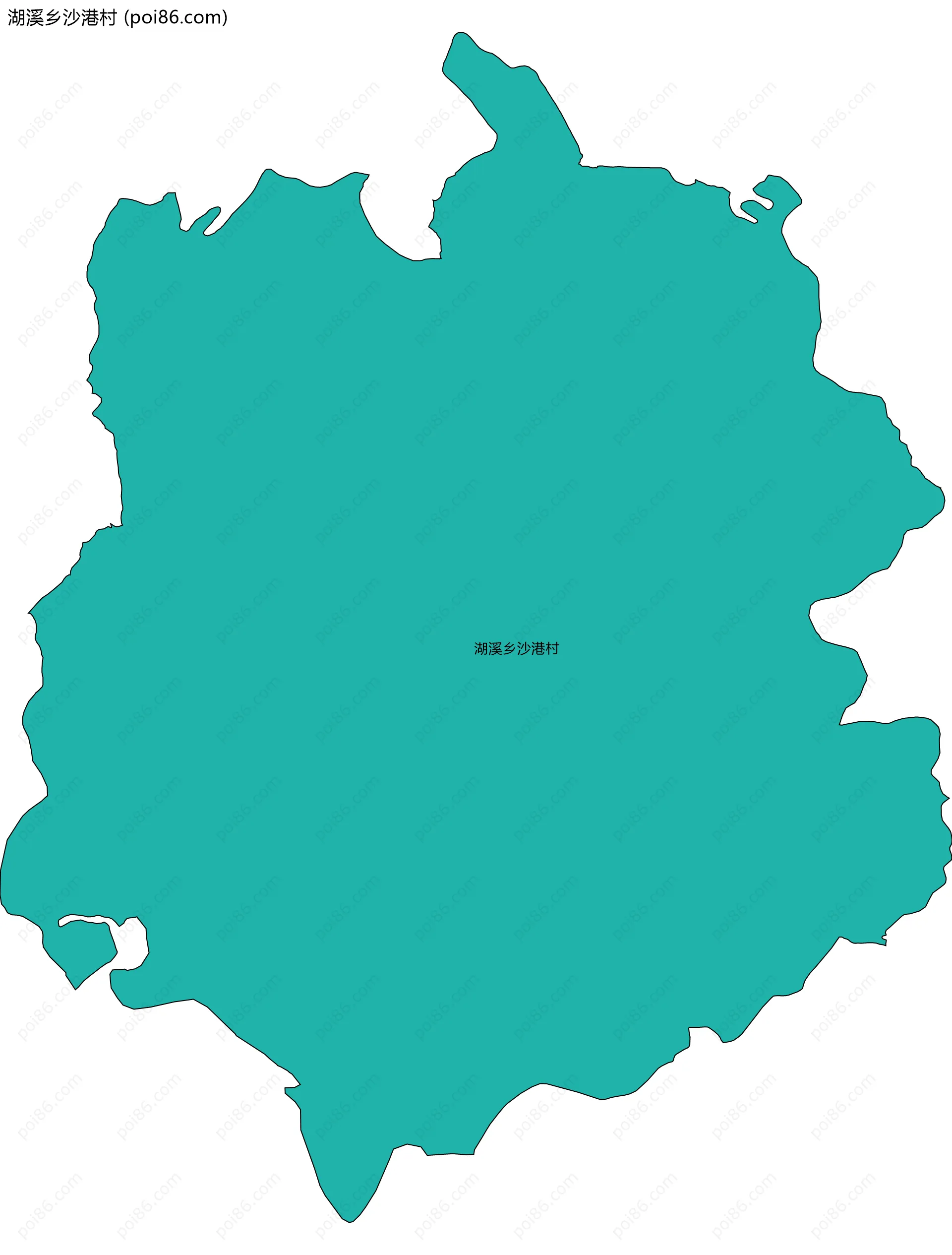 湖溪乡沙港村边界地图