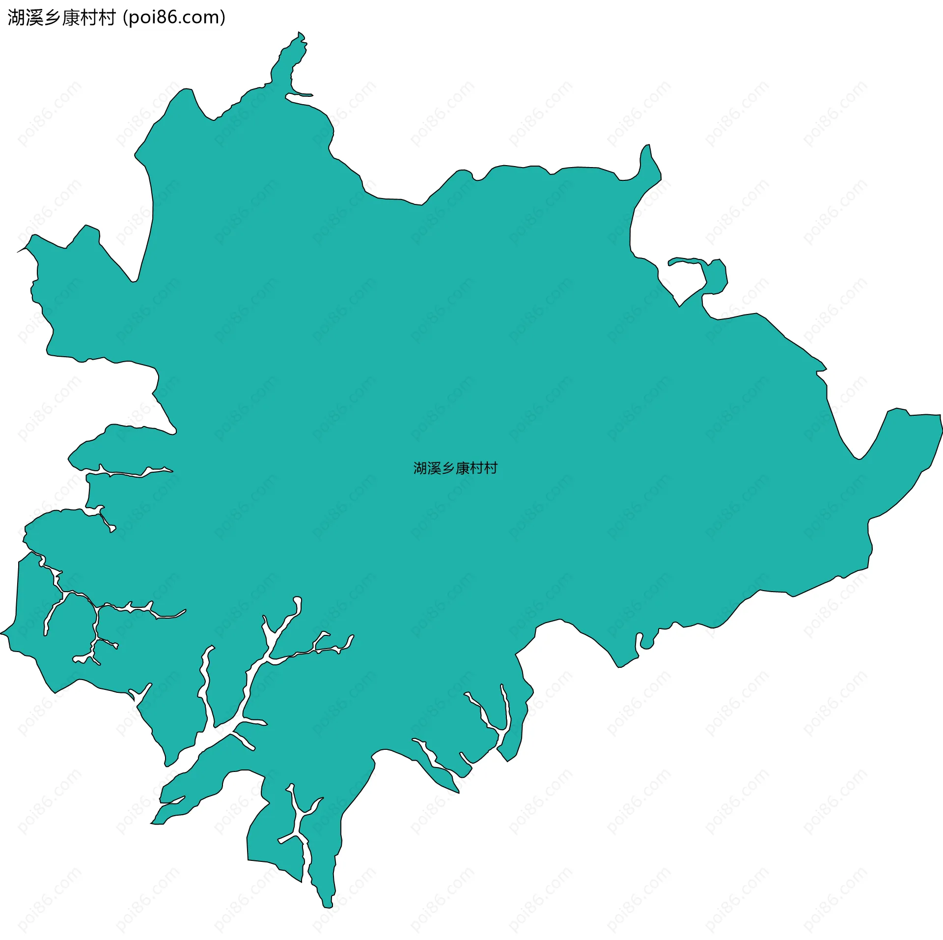 湖溪乡康村村边界地图